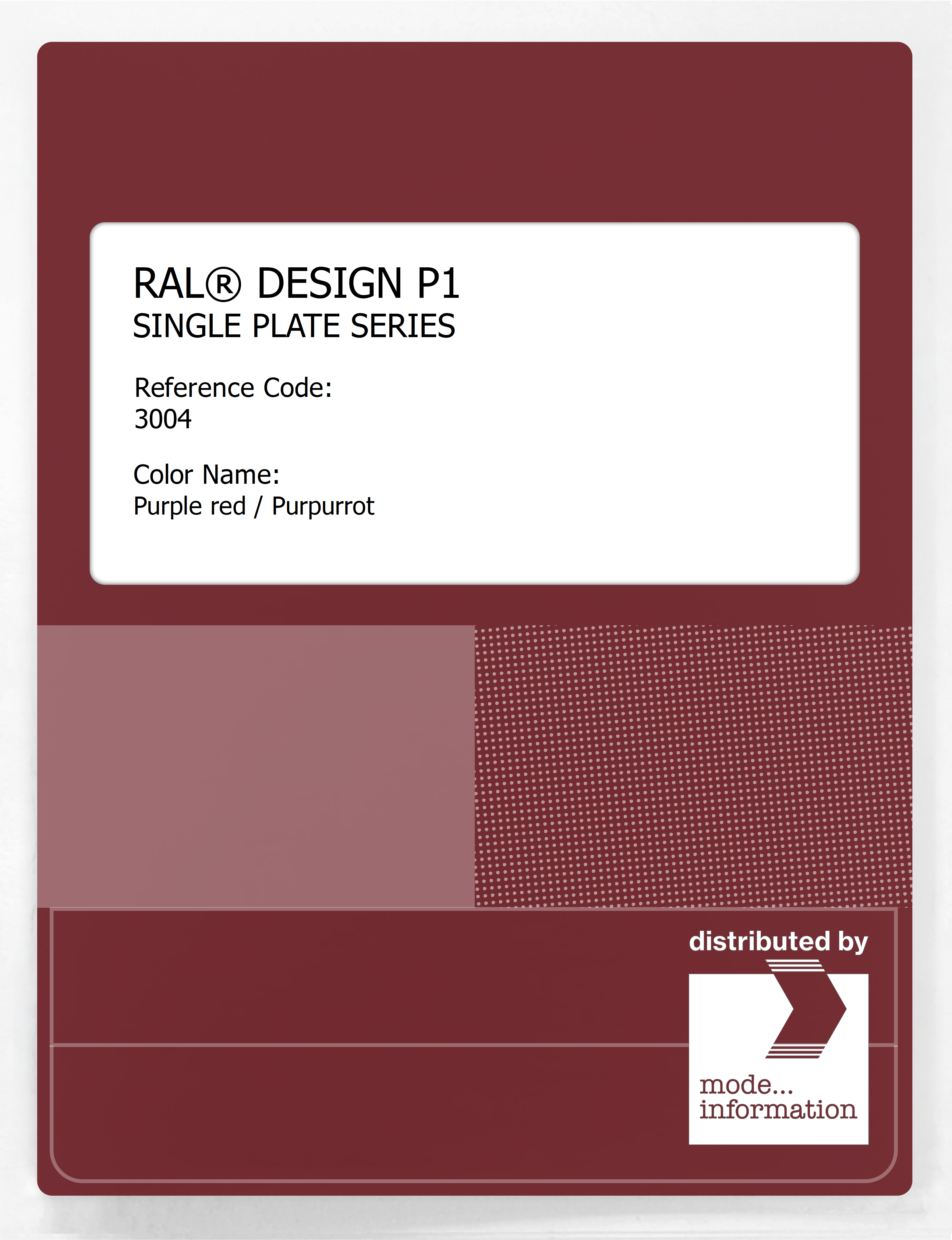 Artikelbild 1 des Artikels “RAL® PLASTICS P1 SINGLE PLATE 3000 SERIES 3004 Purple red / Purpurrot “