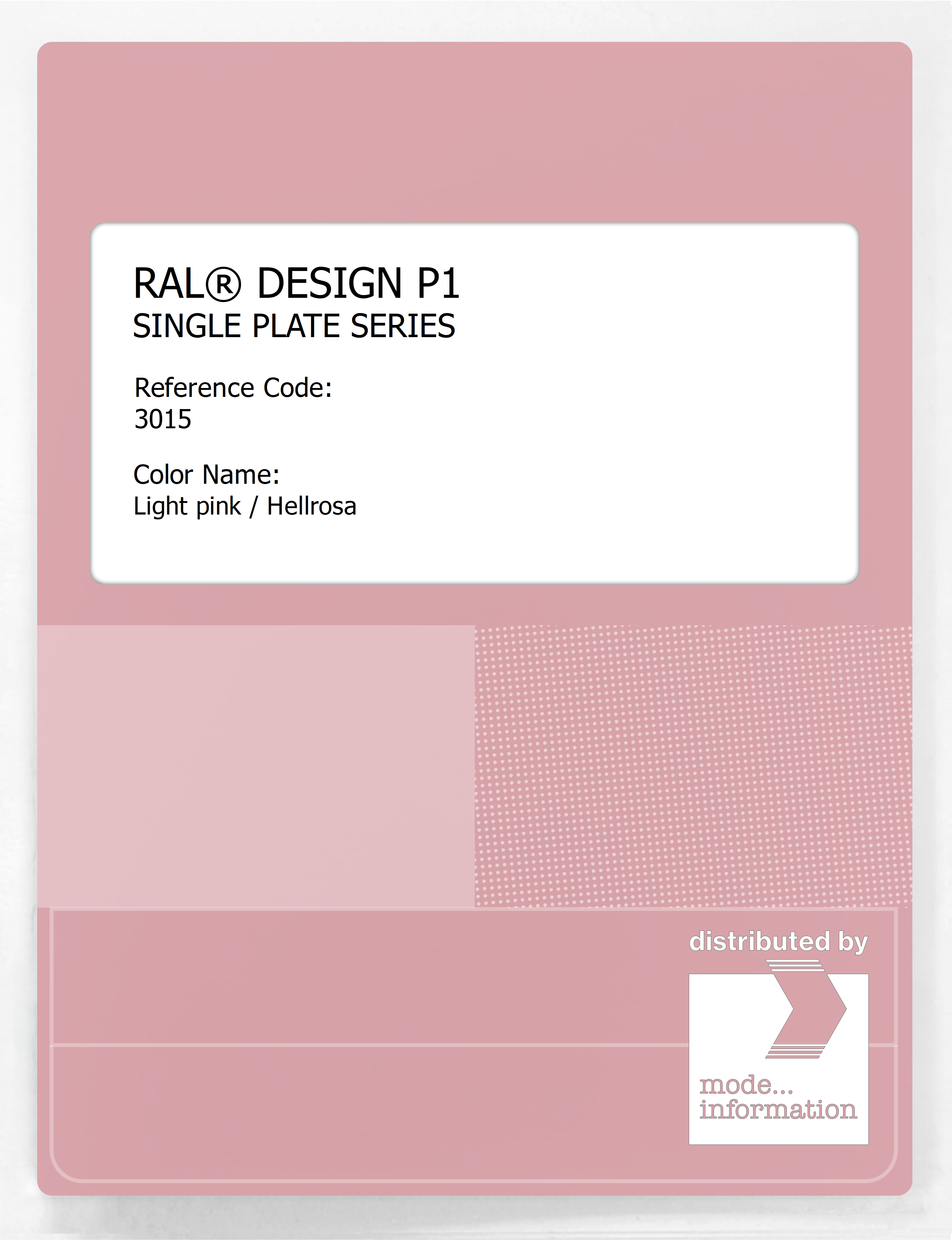 Artikelbild 1 des Artikels “RAL® PLASTICS P1 SINGLE PLATE 3000 SERIES 3015 Light pink / Hellrosa “