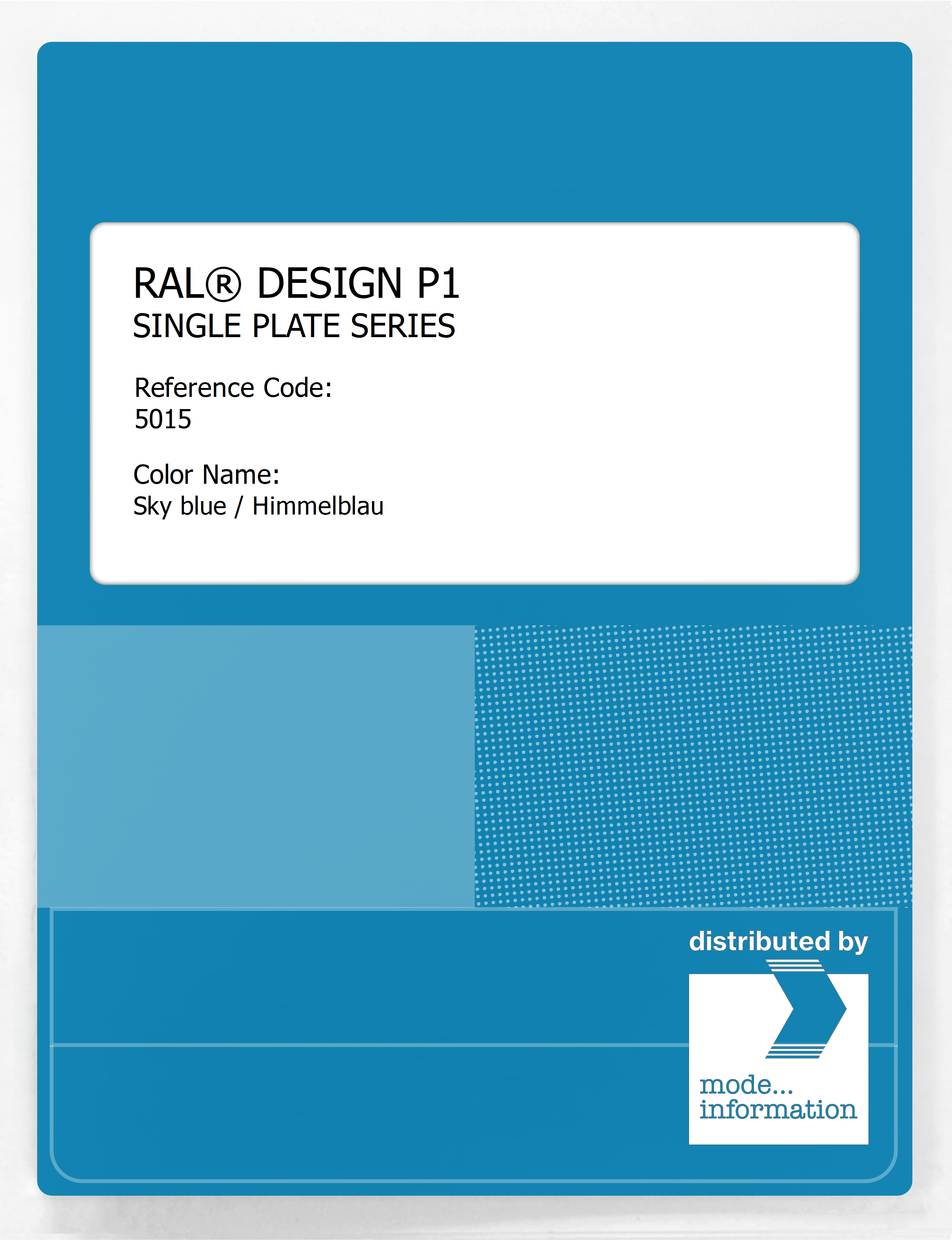 Artikelbild 1 des Artikels “RAL® PLASTICS P1 SINGLE PLATE 5000 SERIES 5015 Sky blue / Himmelblau “