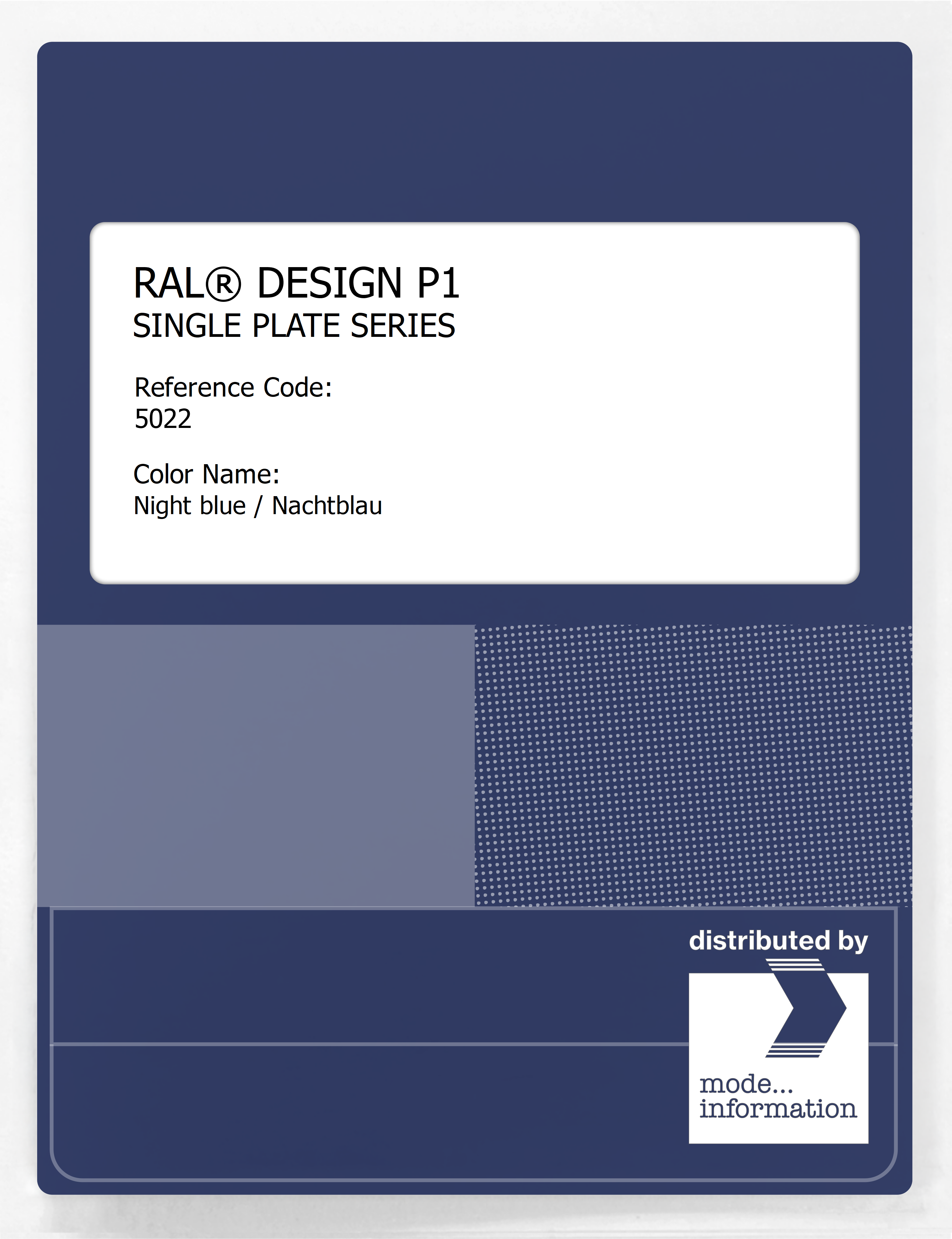 Artikelbild 1 des Artikels “RAL® PLASTICS P1 SINGLE PLATE 5000 SERIES 5022 Night blue / Nachtblau “