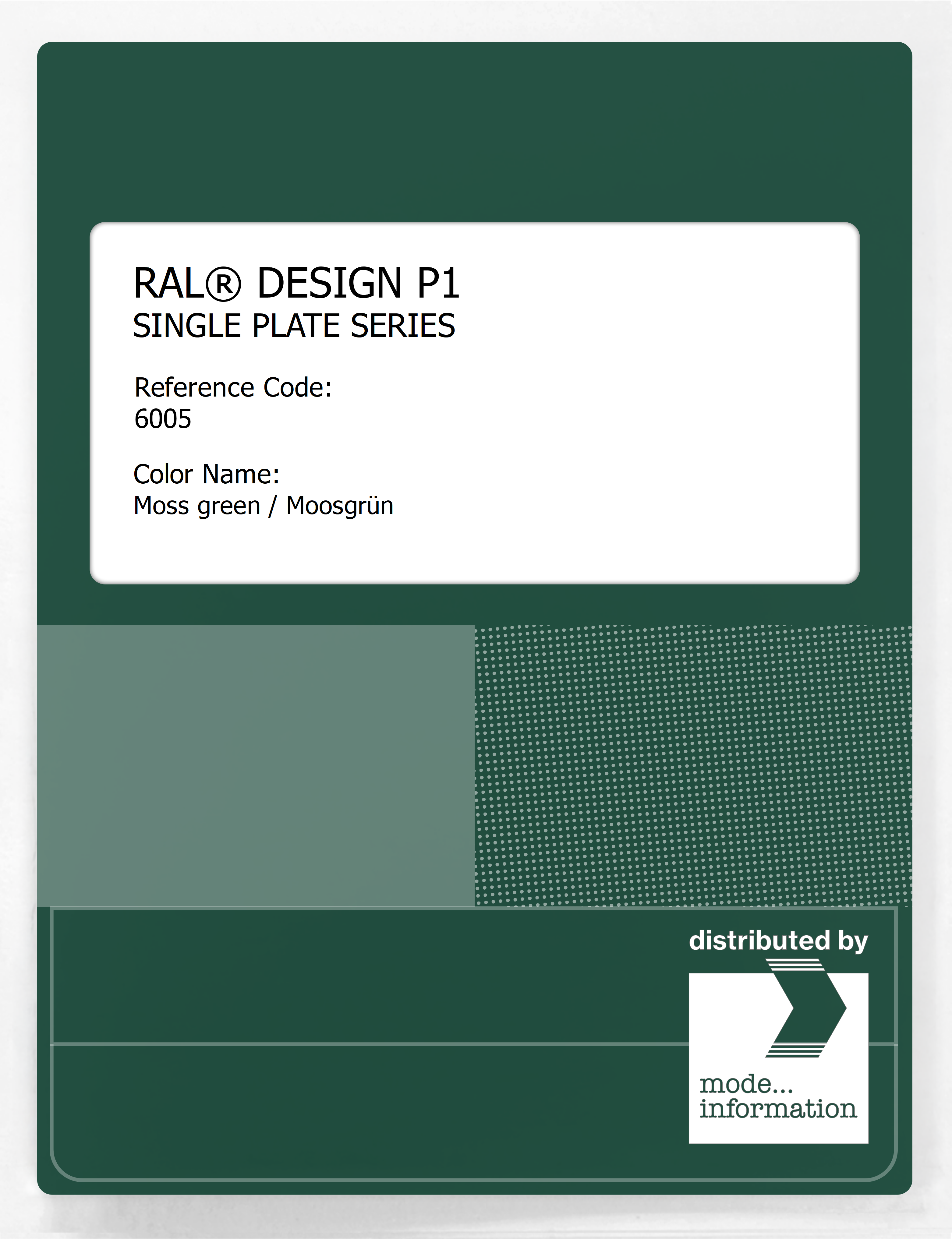 Artikelbild 1 des Artikels “RAL® PLASTICS P1 SINGLE PLATE 6000 SERIES 6005 Moss green / Moosgrün “