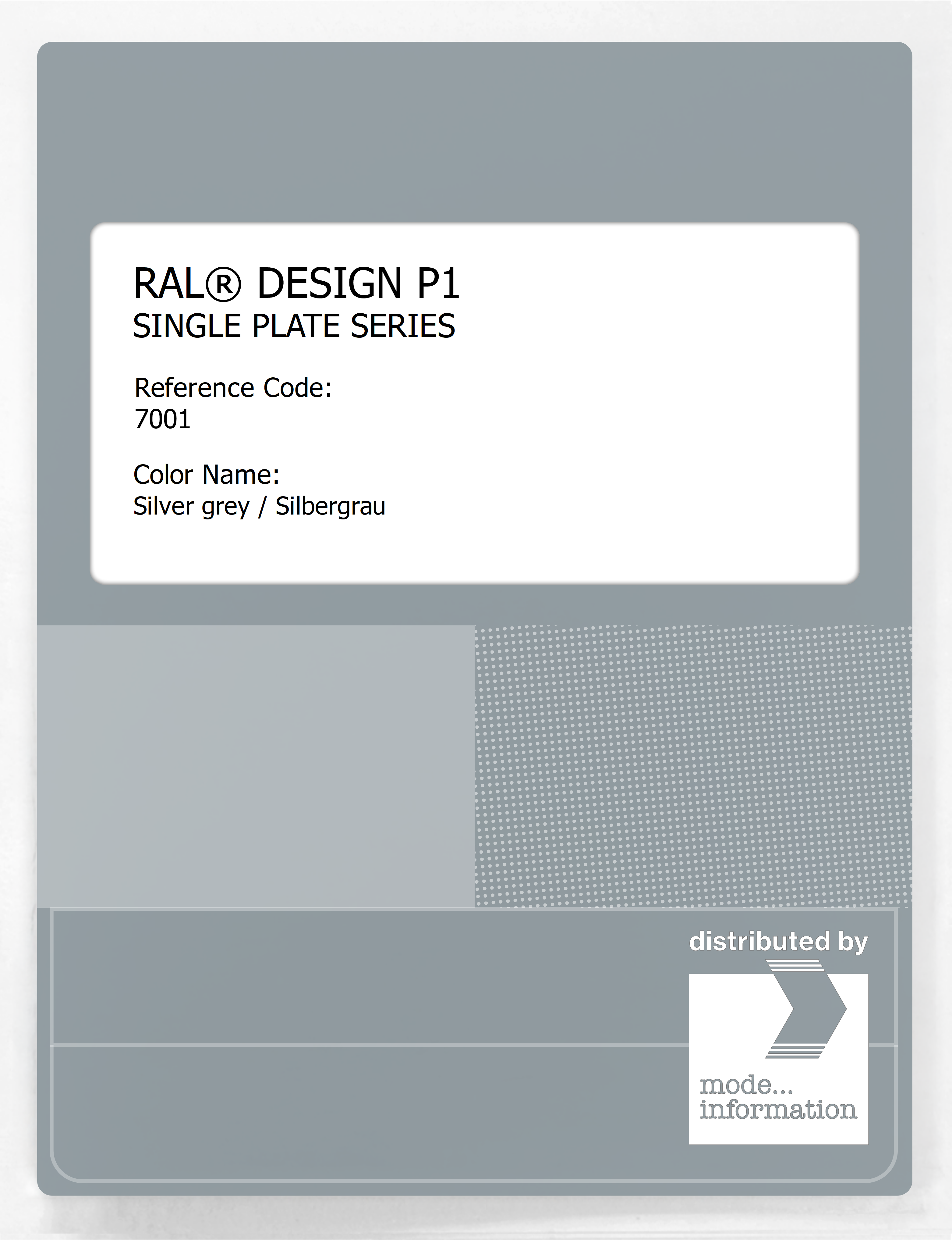 Artikelbild 1 des Artikels “RAL® PLASTICS P1 SINGLE PLATE 7000 SERIES 7001 Silver grey / Silbergrau “
