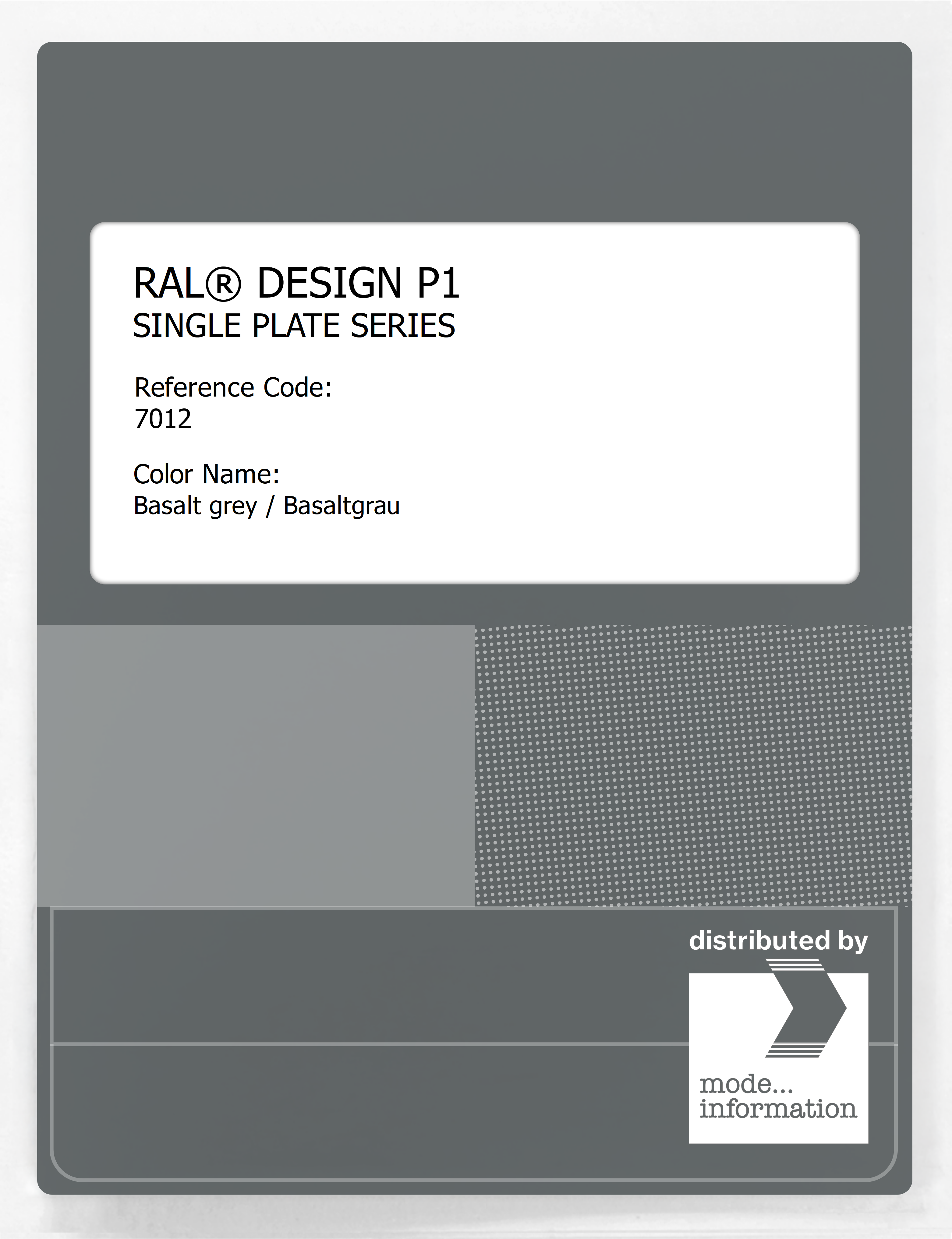 Artikelbild 1 des Artikels “RAL® PLASTICS P1 SINGLE PLATE 7000 SERIES 7012 Basalt grey / Basaltgrau “
