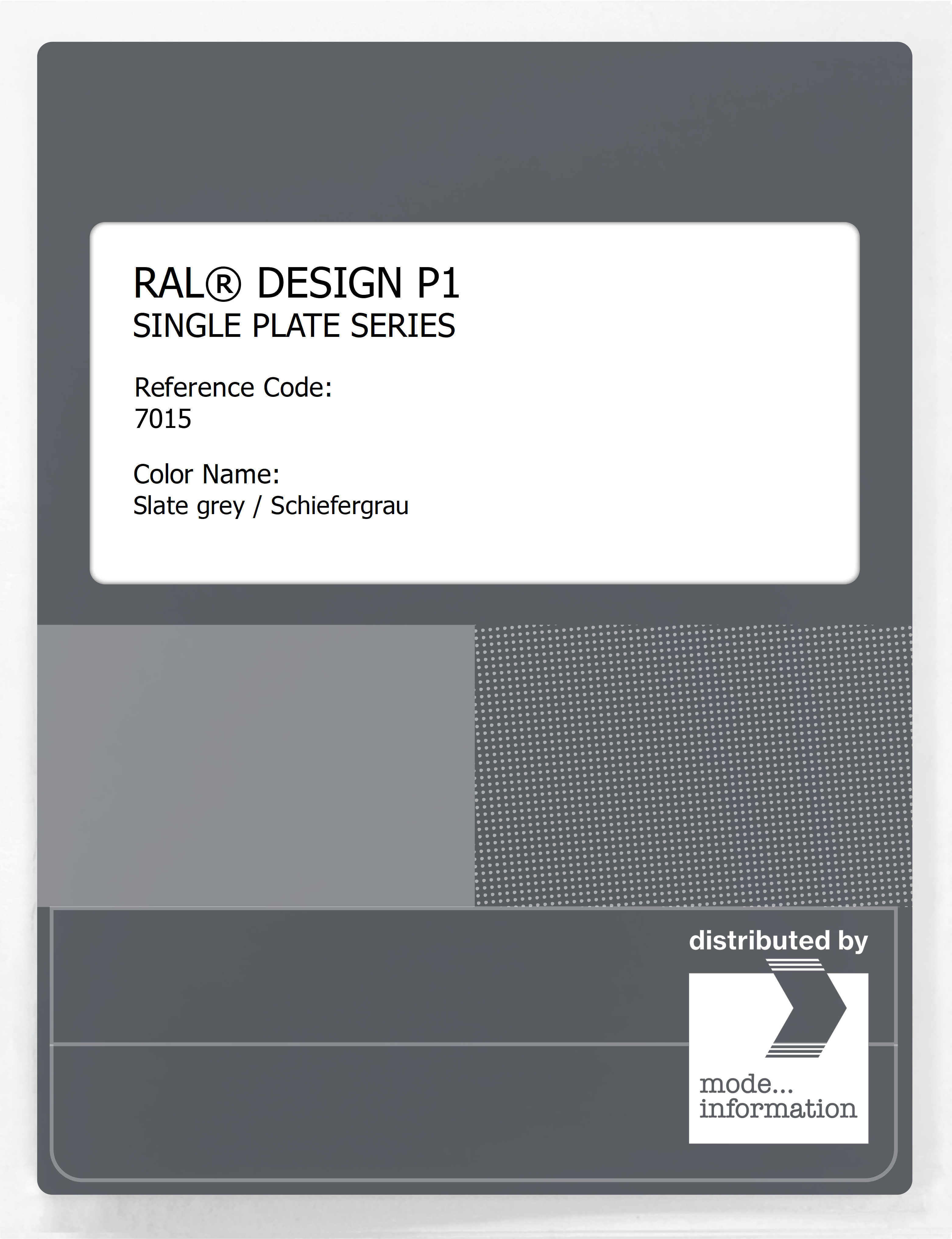 Artikelbild 1 des Artikels “RAL® PLASTICS P1 SINGLE PLATE 7000 SERIES 7015 Slate grey / Schiefergrau “