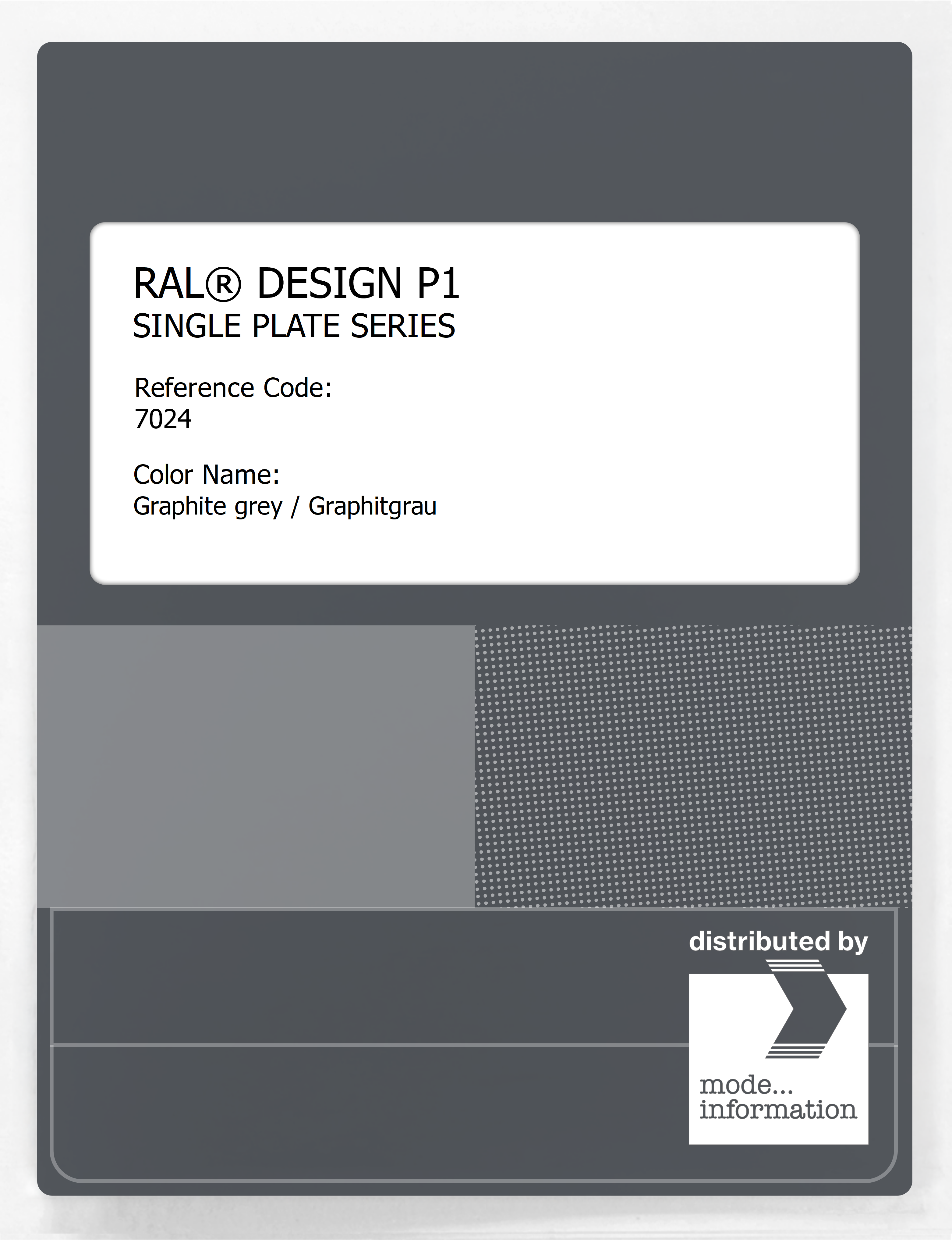 Artikelbild 1 des Artikels “RAL® PLASTICS P1 SINGLE PLATE 7000 SERIES 7024 Graphite grey / Graphitgrau “
