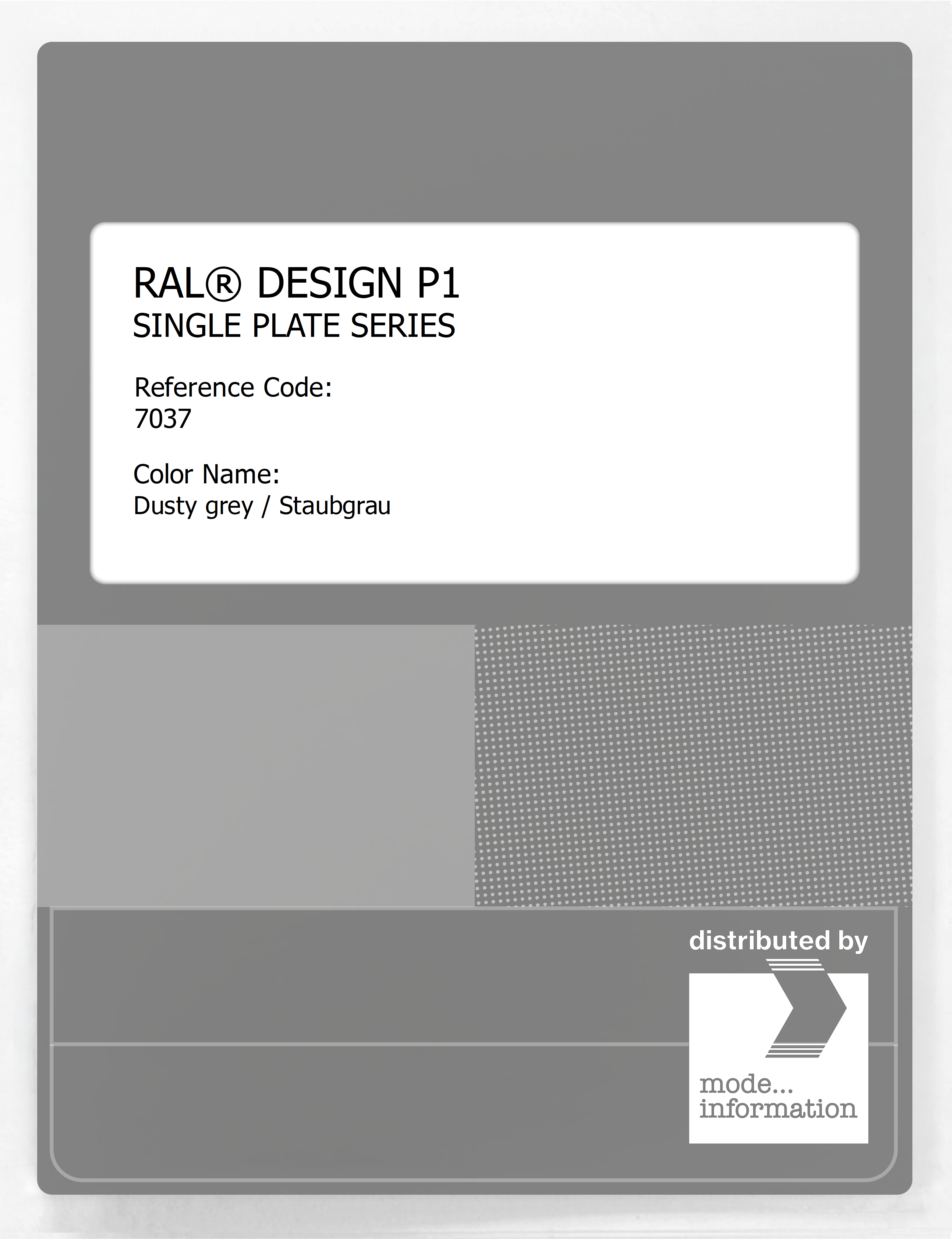 Artikelbild 1 des Artikels “RAL® PLASTICS P1 SINGLE PLATE 7000 SERIES 7037 Dusty grey / Staubgrau “