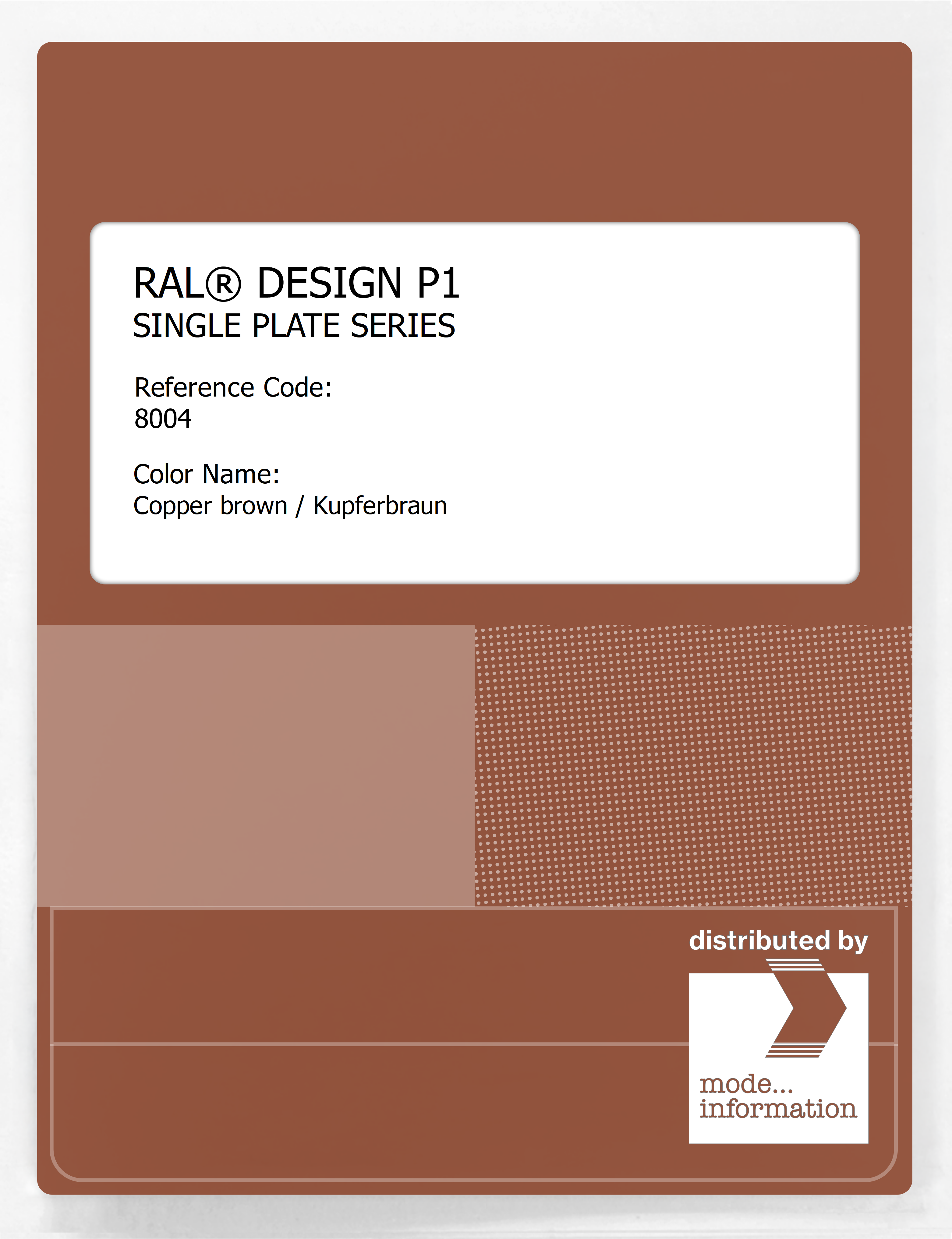 Artikelbild 1 des Artikels “RAL® PLASTICS P1 SINGLE PLATE 8000 SERIES 8004 Copper brown / Kupferbraun “