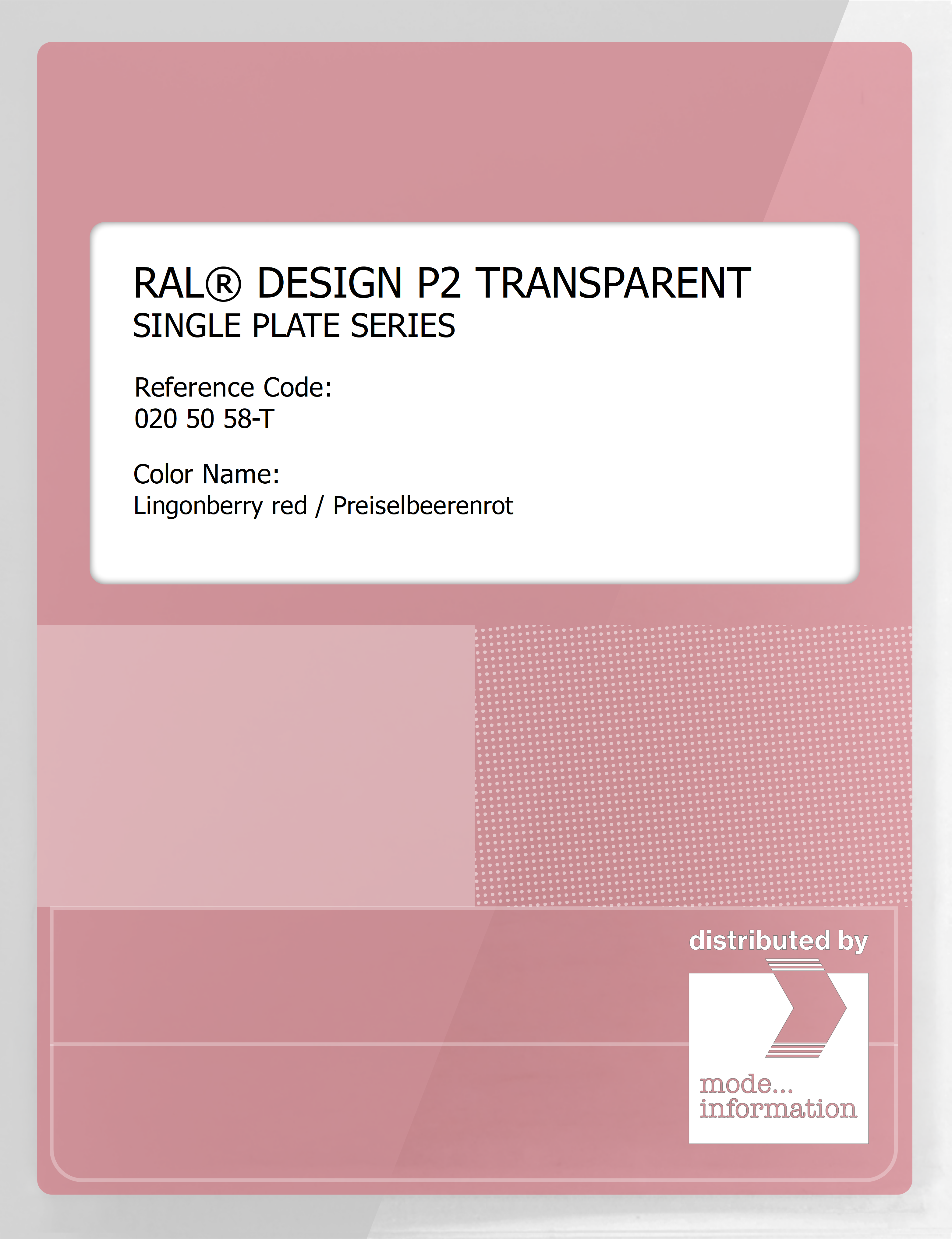 Artikelbild 1 des Artikels “RAL® PLASTICS P2 OPAQUE SINGLE PLATE 020 50 58 TRANSPARENT Lingonberry red / Preiselbeerenrot “