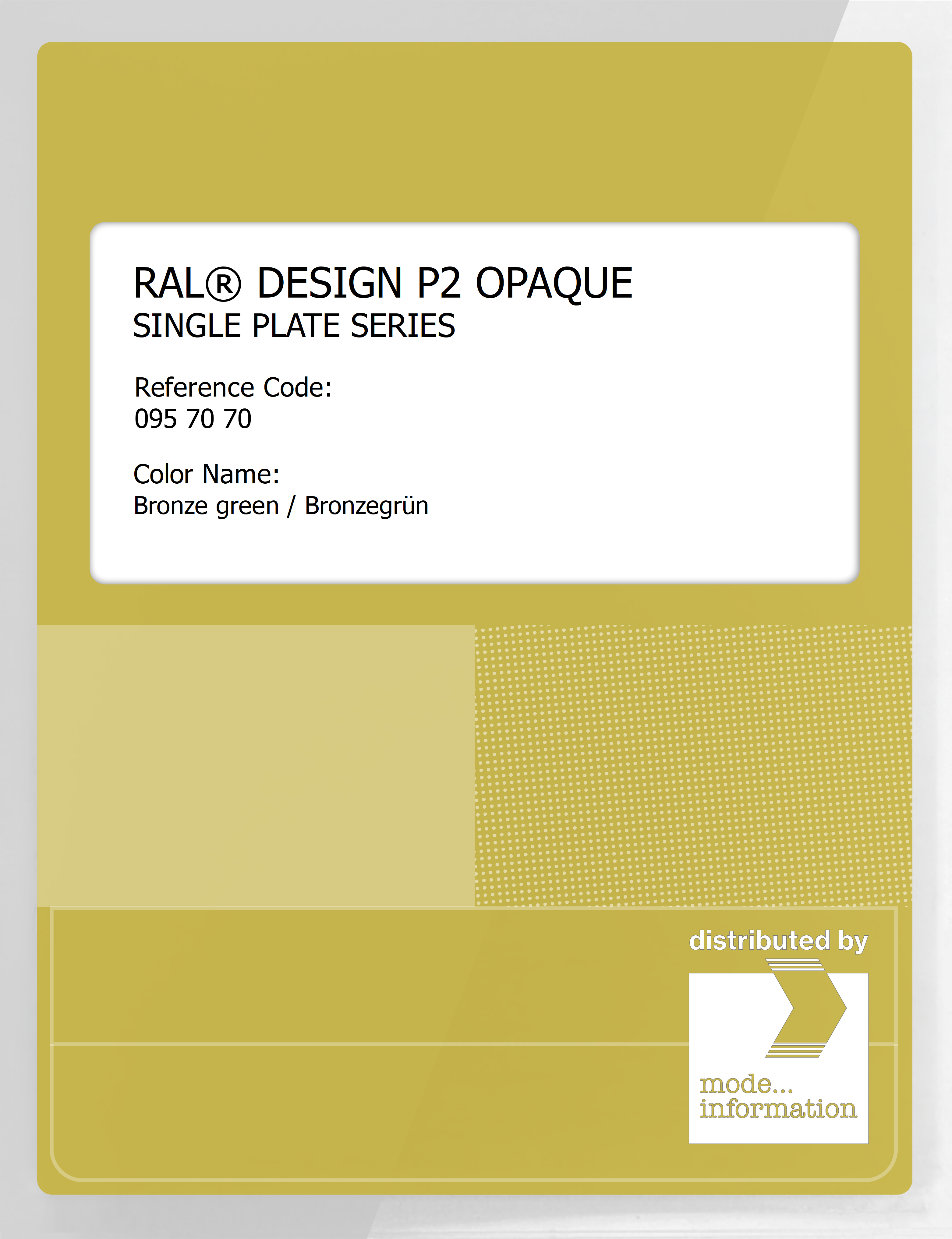 Artikelbild 1 des Artikels “RAL® PLASTICS P2 OPAQUE SINGLE PLATE 095 70 70 Bronze green / Bronzegrün “