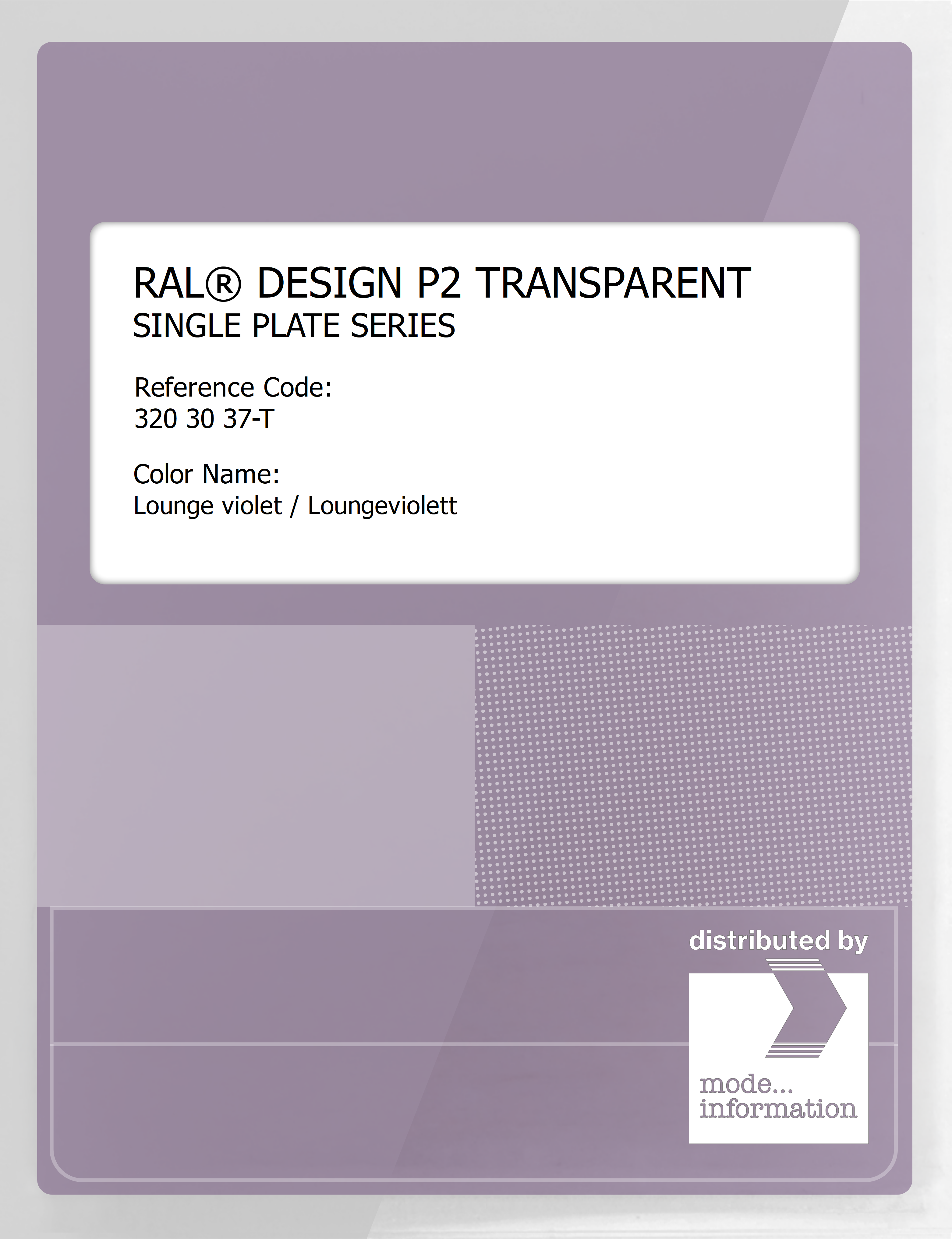 Artikelbild 1 des Artikels “RAL® PLASTICS P2 OPAQUE SINGLE PLATE 320 30 37 TRANSPARENT Lounge violet / Loungeviolett “
