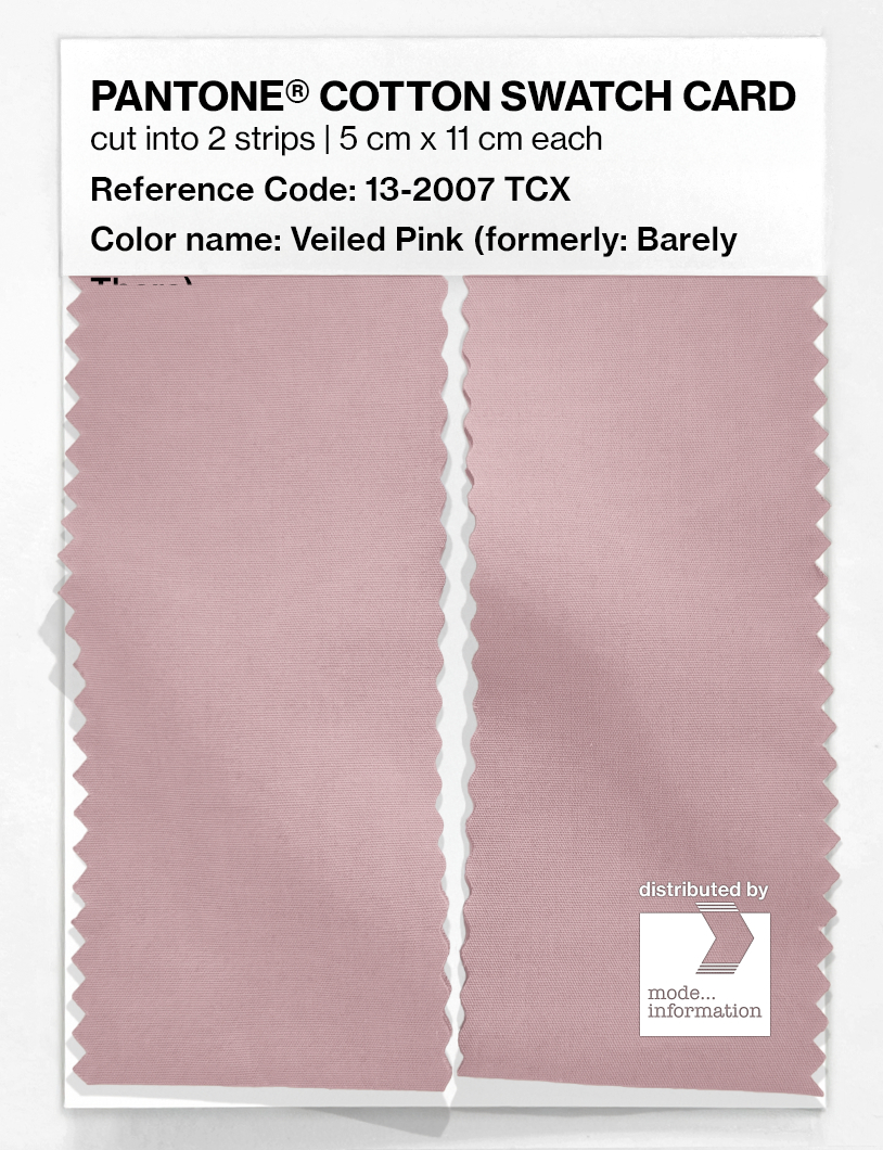 Product image 2 of the product “PANTONE® COTTON SWATCH CARD 13-2007 TCX Barely There ”