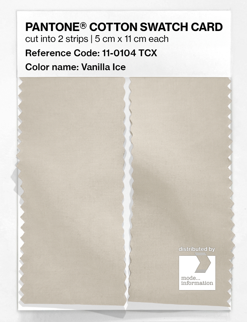 Product image 2 of the product “PANTONE® COTTON SWATCH CARD 11-0104 TCX Vanilla Ice ”
