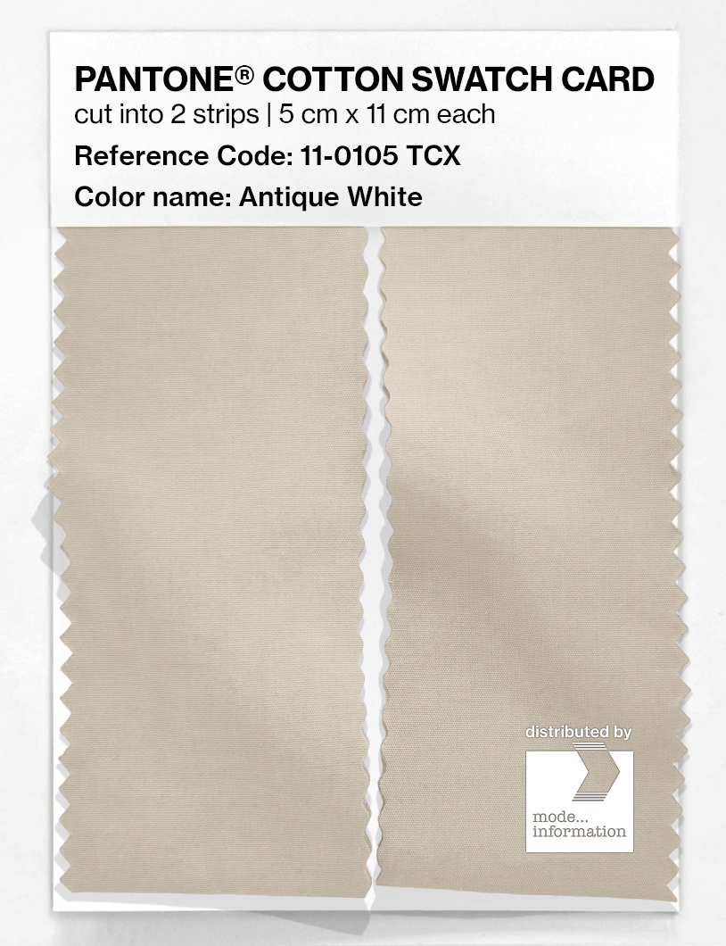 Product image 2 of the product “PANTONE® COTTON SWATCH CARD 11-0105 TCX Antique White ”