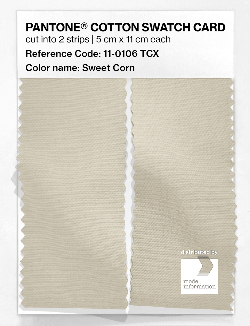 Artikelbild 2 des Artikels “PANTONE® COTTON SWATCH CARD 11-0106 TCX Sweet Corn “