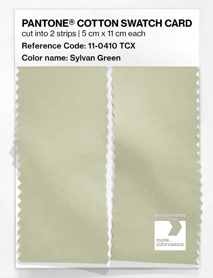 Product image 2 of the product “PANTONE® COTTON SWATCH CARD 11-0410 TCX Sylvan Green ”