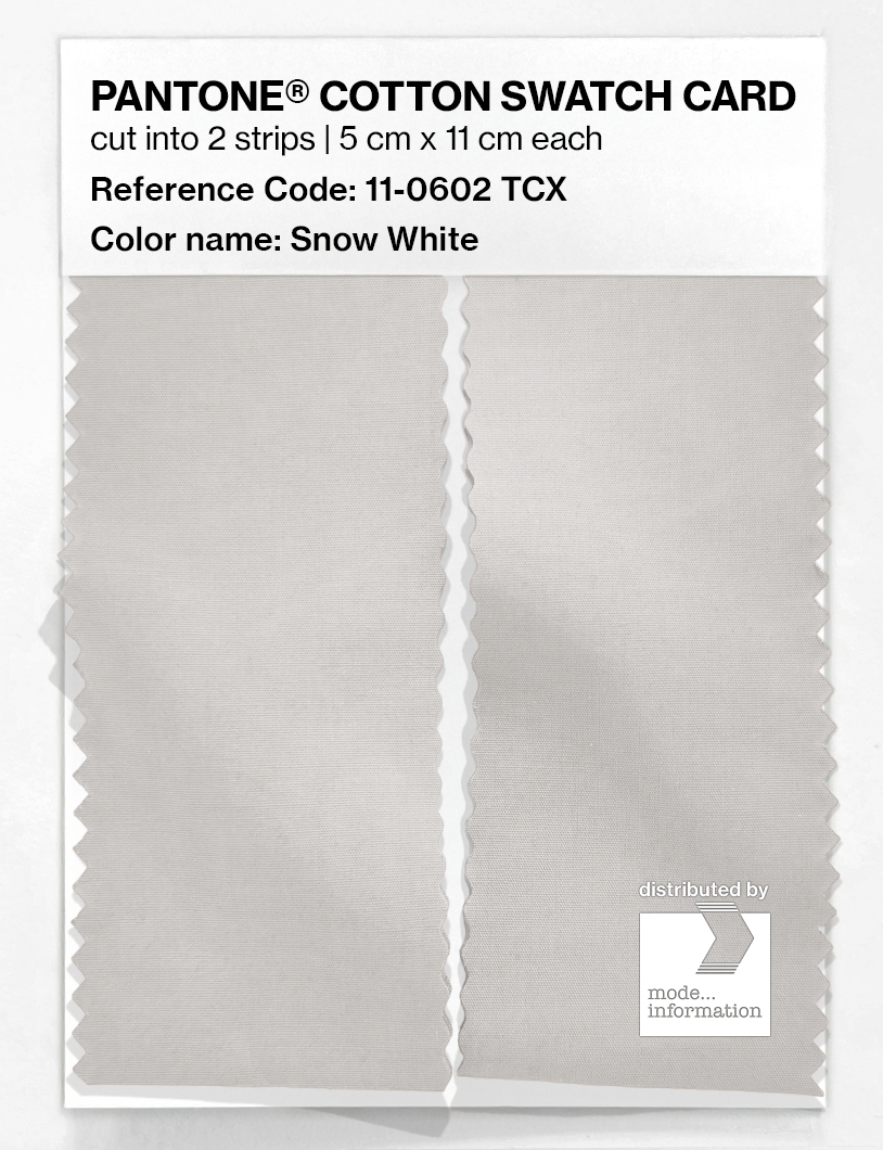 Product image 2 of the product “PANTONE® COTTON SWATCH CARD 11-0602 TCX Snow White ”