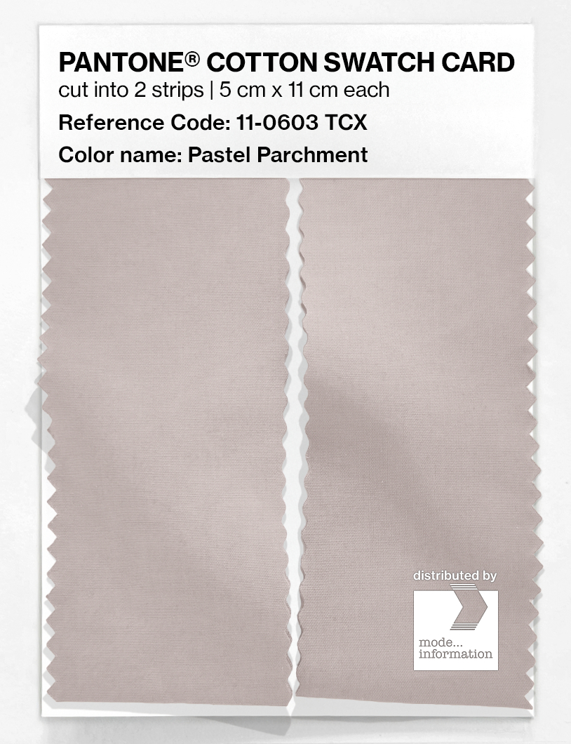Product image 2 of the product “PANTONE® COTTON SWATCH CARD 11-0603 TCX Pastel Parchment ”