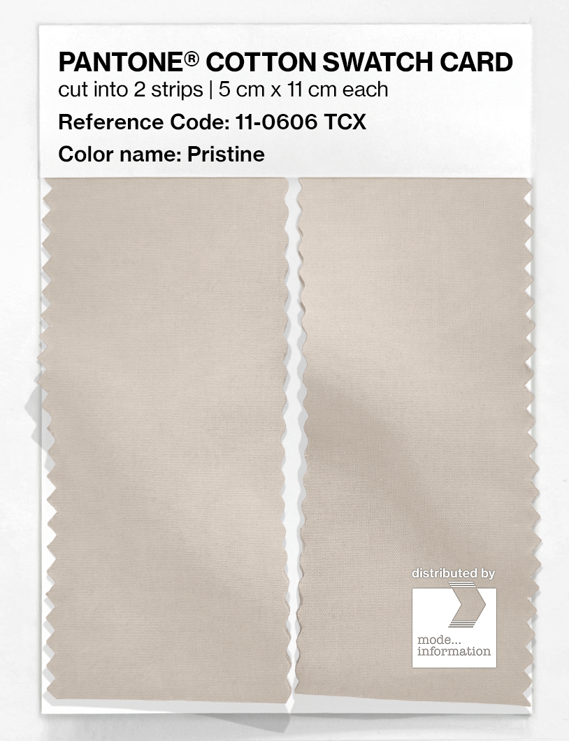 Product image 2 of the product “PANTONE® COTTON SWATCH CARD 11-0606 TCX Pristine ”