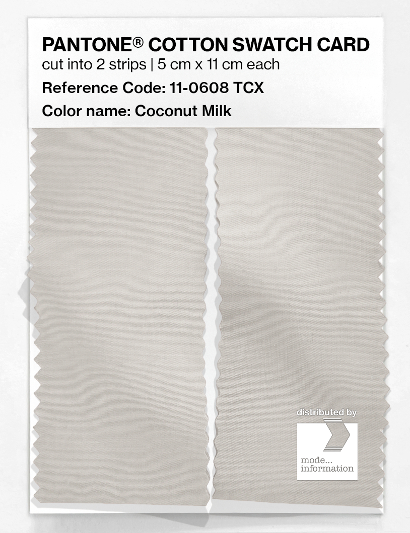 Product image 2 of the product “PANTONE® COTTON SWATCH CARD 11-0608 TCX Coconut Milk ”