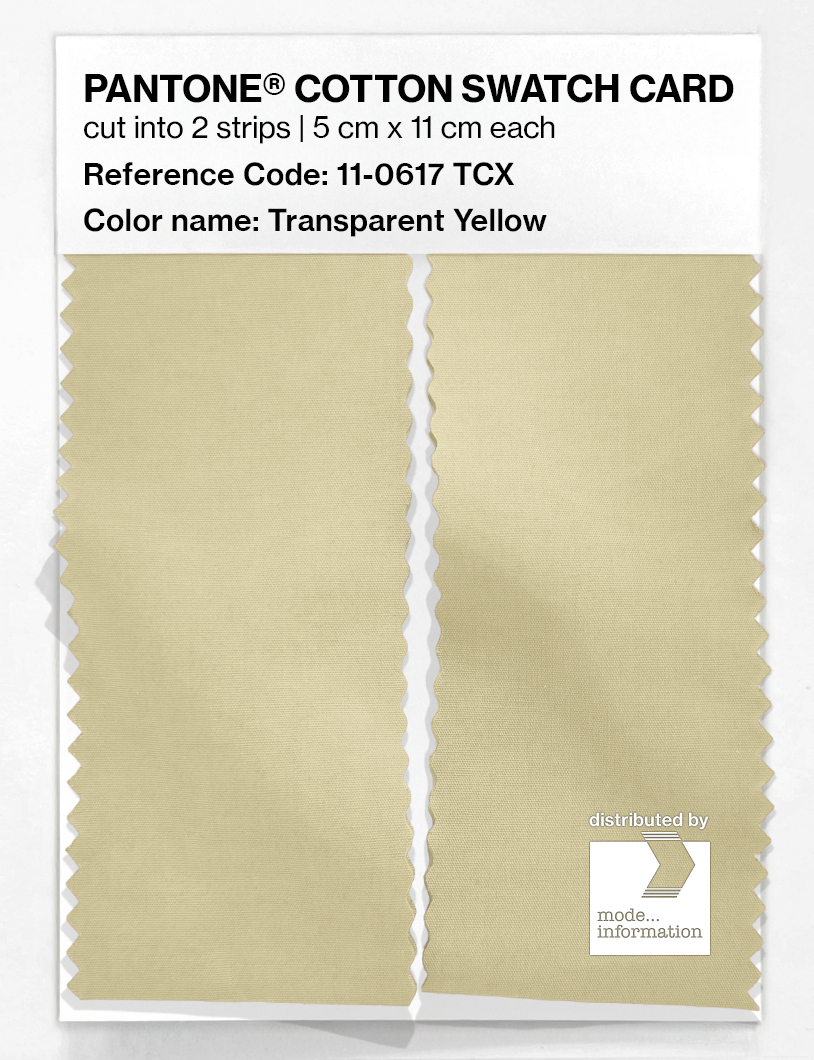 Artikelbild 2 des Artikels “PANTONE® COTTON SWATCH CARD 11-0617 TCX Transparent Yellow “