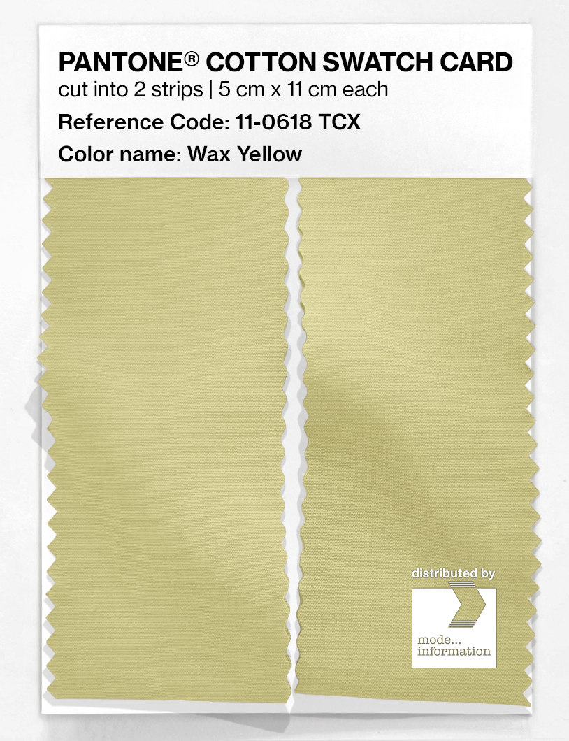 Product image 2 of the product “PANTONE® COTTON SWATCH CARD 11-0618 TCX Wax Yellow ”