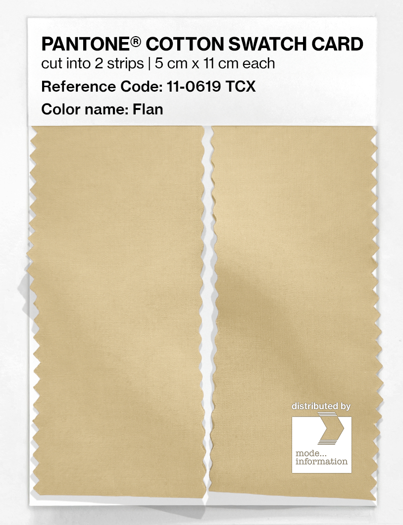 Product image 2 of the product “PANTONE® COTTON SWATCH CARD 11-0619 TCX Flan ”