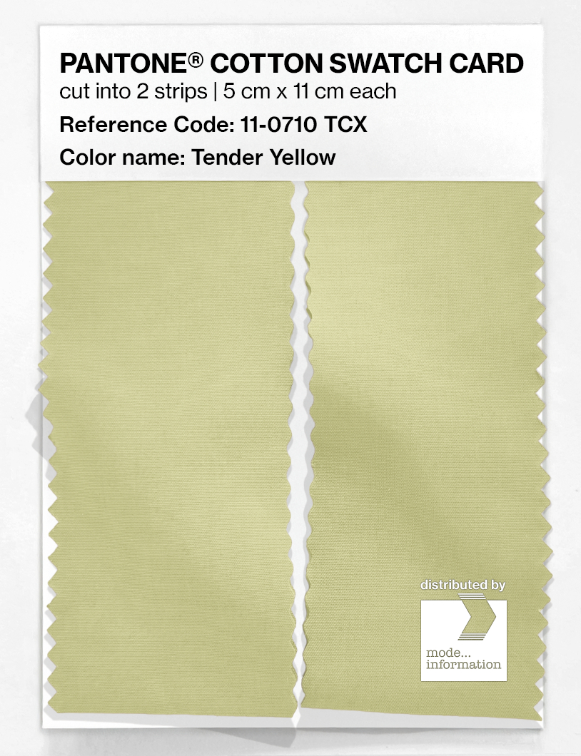Product image 2 of the product “PANTONE® COTTON SWATCH CARD 11-0710 TCX Tender Yellow ”