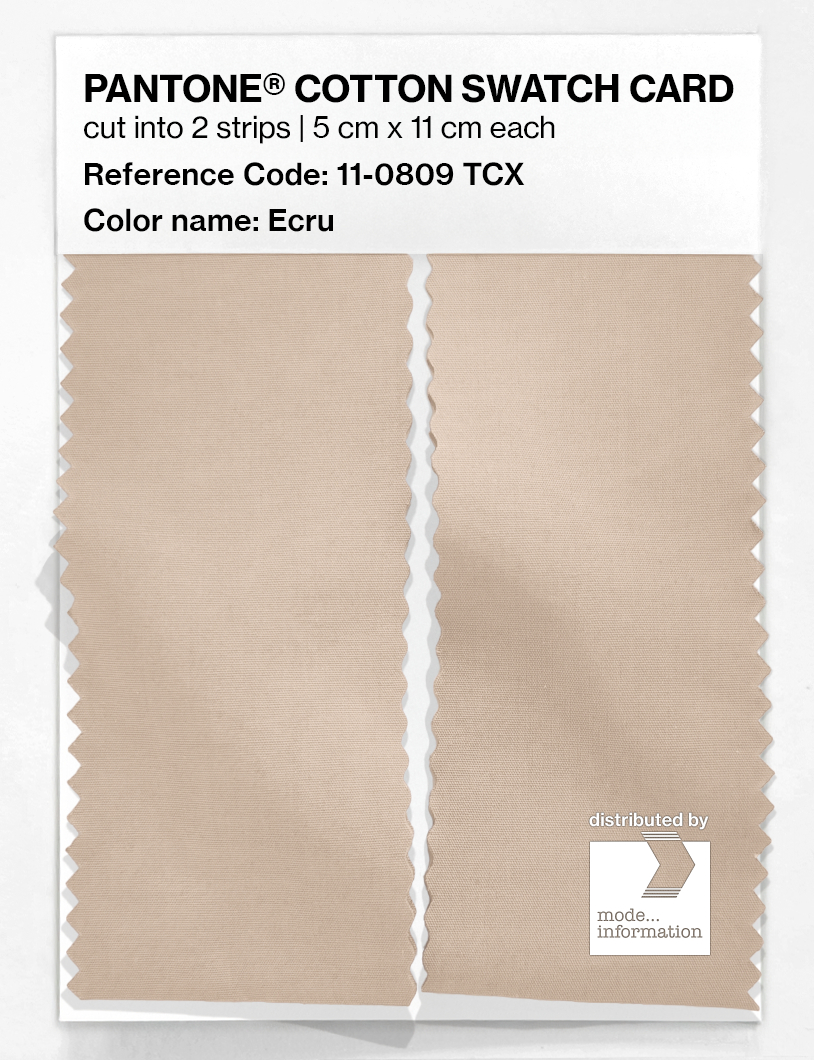 Product image 2 of the product “PANTONE® COTTON SWATCH CARD 11-0809 TCX Ecru ”