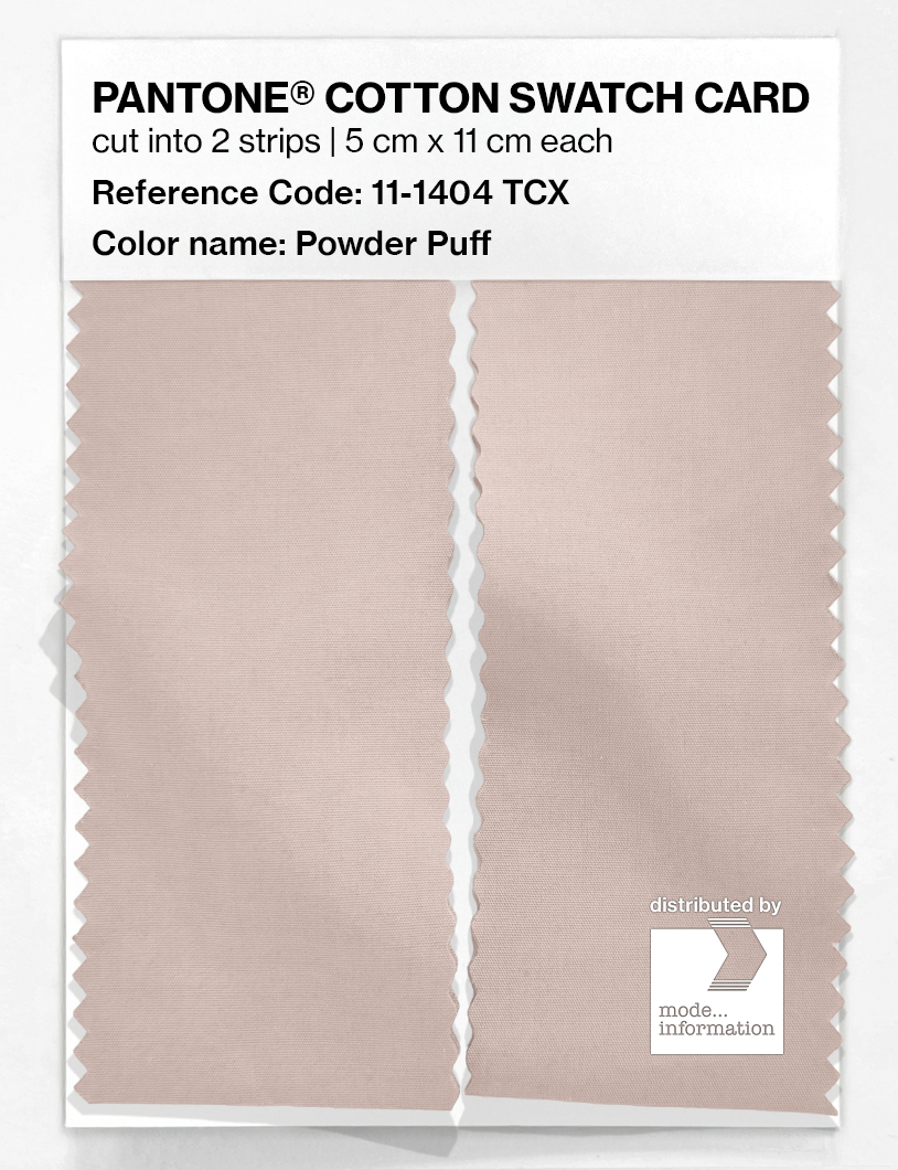 Product image 2 of the product “PANTONE® COTTON SWATCH CARD 11-1404 TCX Powder Puff ”