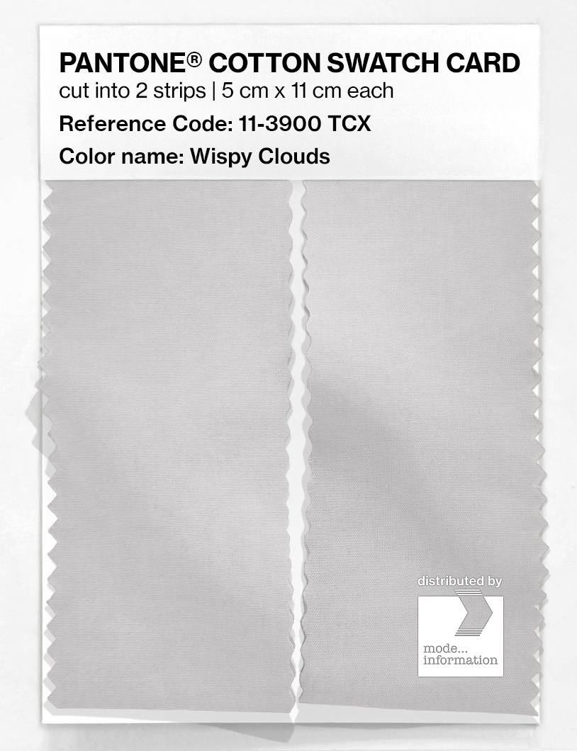 Product image 2 of the product “PANTONE® COTTON SWATCH CARD 11-3900 TCX Wispy Clouds ”