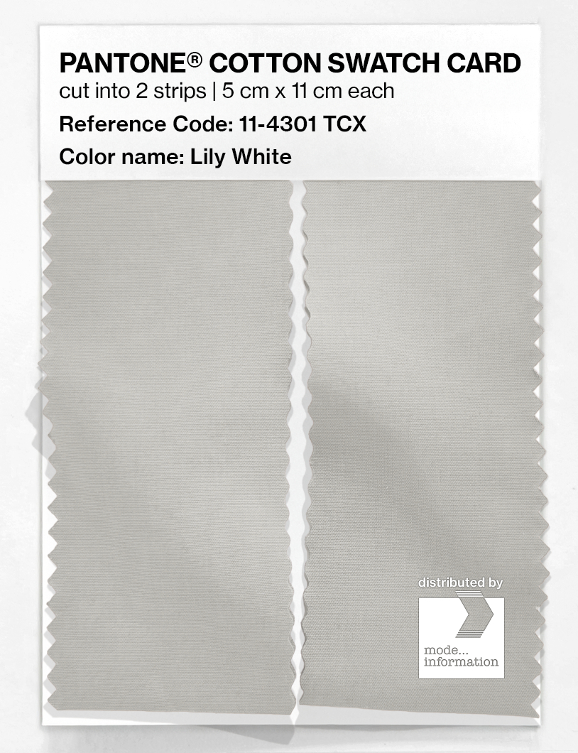Product image 2 of the product “PANTONE® COTTON SWATCH CARD 11-4301 TCX Lily White ”