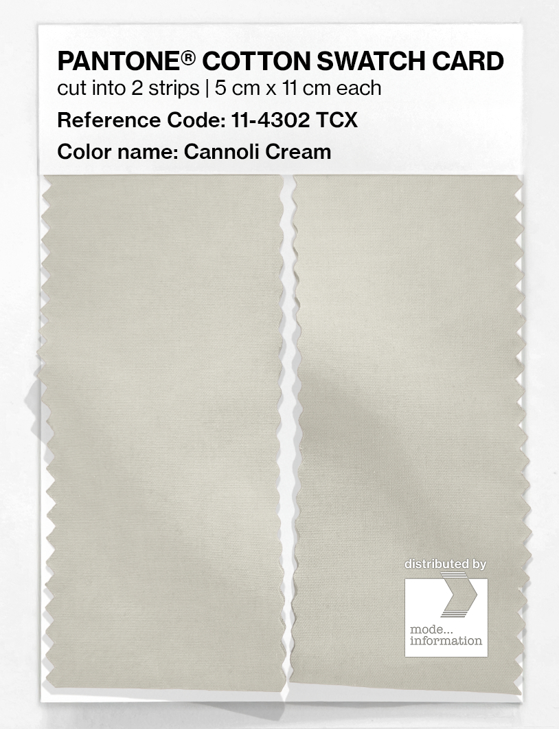 Artikelbild 2 des Artikels “PANTONE® COTTON SWATCH CARD 11-4302 TCX Cannoli Cream “