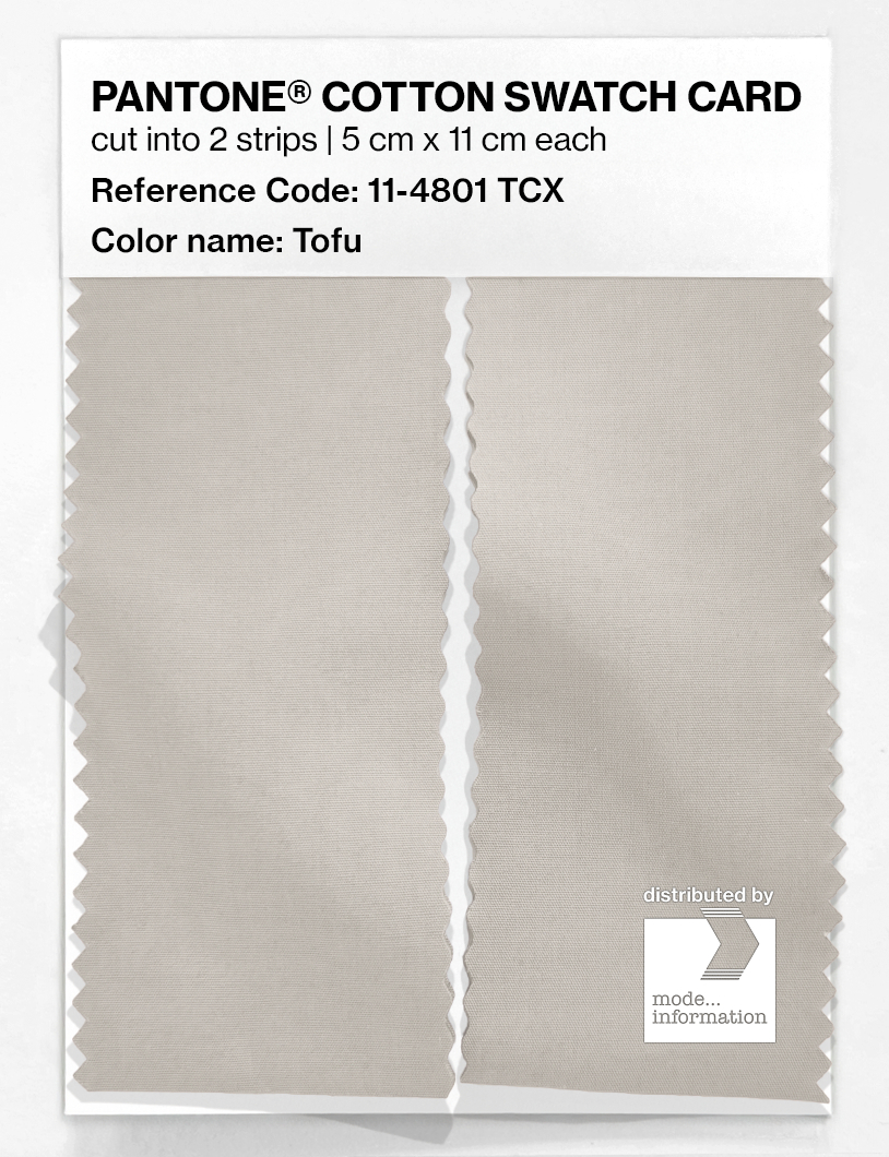 Product image 2 of the product “PANTONE® COTTON SWATCH CARD 11-4801 TCX Tofu ”