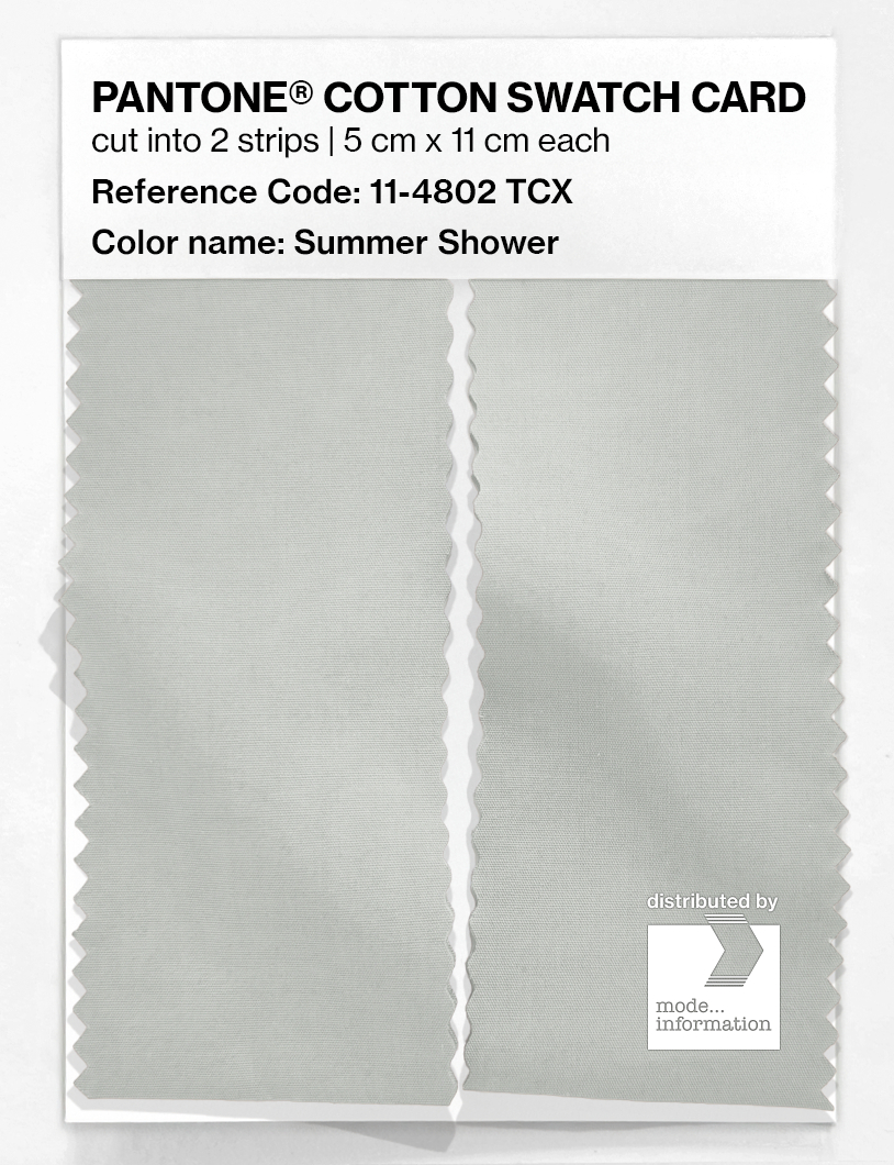 Product image 2 of the product “PANTONE® COTTON SWATCH CARD 11-4802 TCX Summer Shower ”
