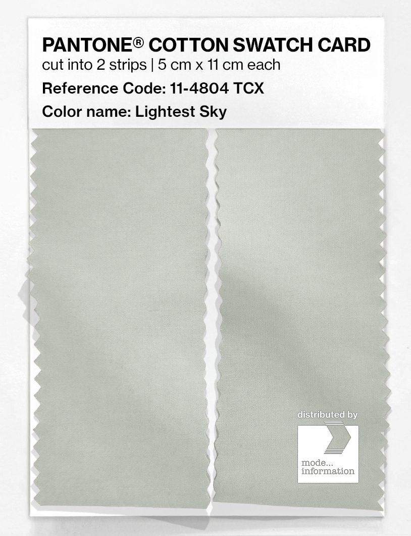 Product image 2 of the product “PANTONE® COTTON SWATCH CARD 11-4804 TCX Lightest Sky ”