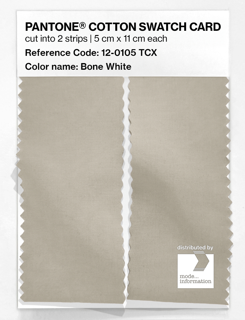 Artikelbild 2 des Artikels “PANTONE® COTTON SWATCH CARD 12-0105 TCX Bone White “
