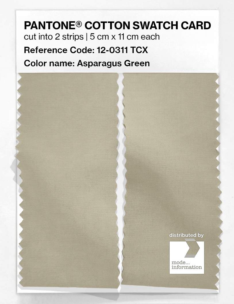 Product image 2 of the product “PANTONE® COTTON SWATCH CARD 12-0311 TCX Asparagus Green ”