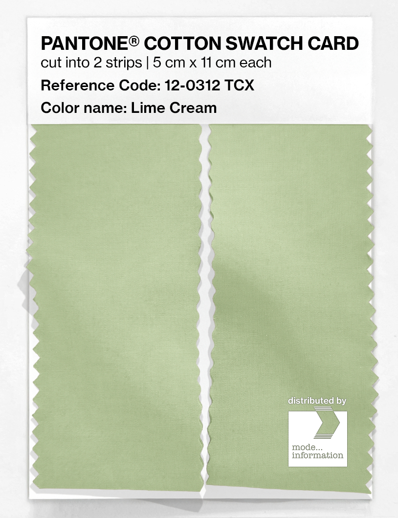 Product image 2 of the product “PANTONE® COTTON SWATCH CARD 12-0312 TCX Lime Cream ”