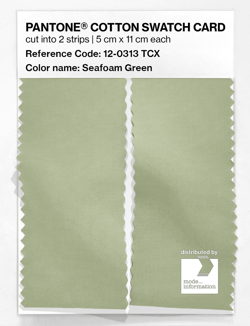 Product image 2 of the product “PANTONE® COTTON SWATCH CARD 12-0313 TCX Seafoam Green ”