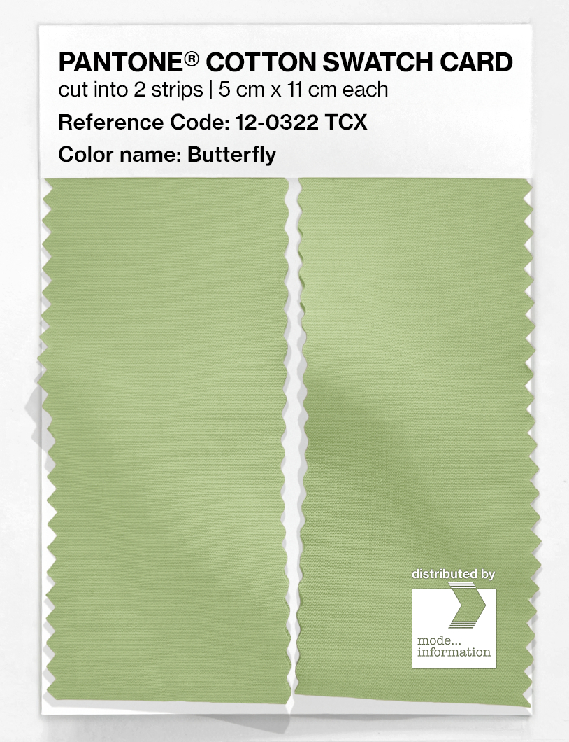 Product image 2 of the product “PANTONE® COTTON SWATCH CARD 12-0322 TCX Butterfly ”