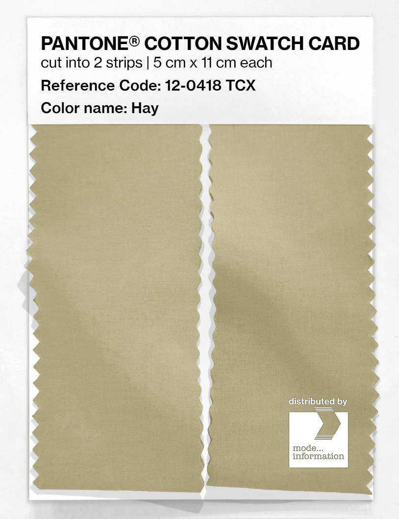 Product image 2 of the product “PANTONE® COTTON SWATCH CARD 12-0418 TCX Hay ”