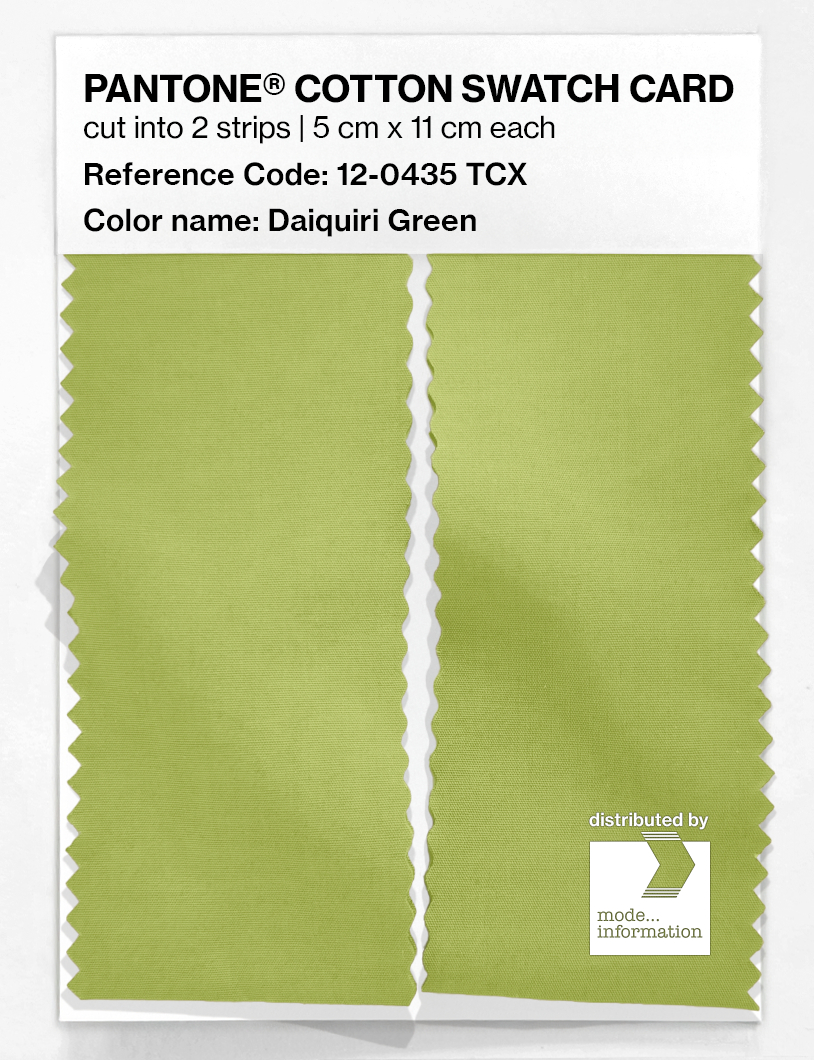 Product image 2 of the product “PANTONE® COTTON SWATCH CARD 12-0435 TCX Daiquiri Green ”