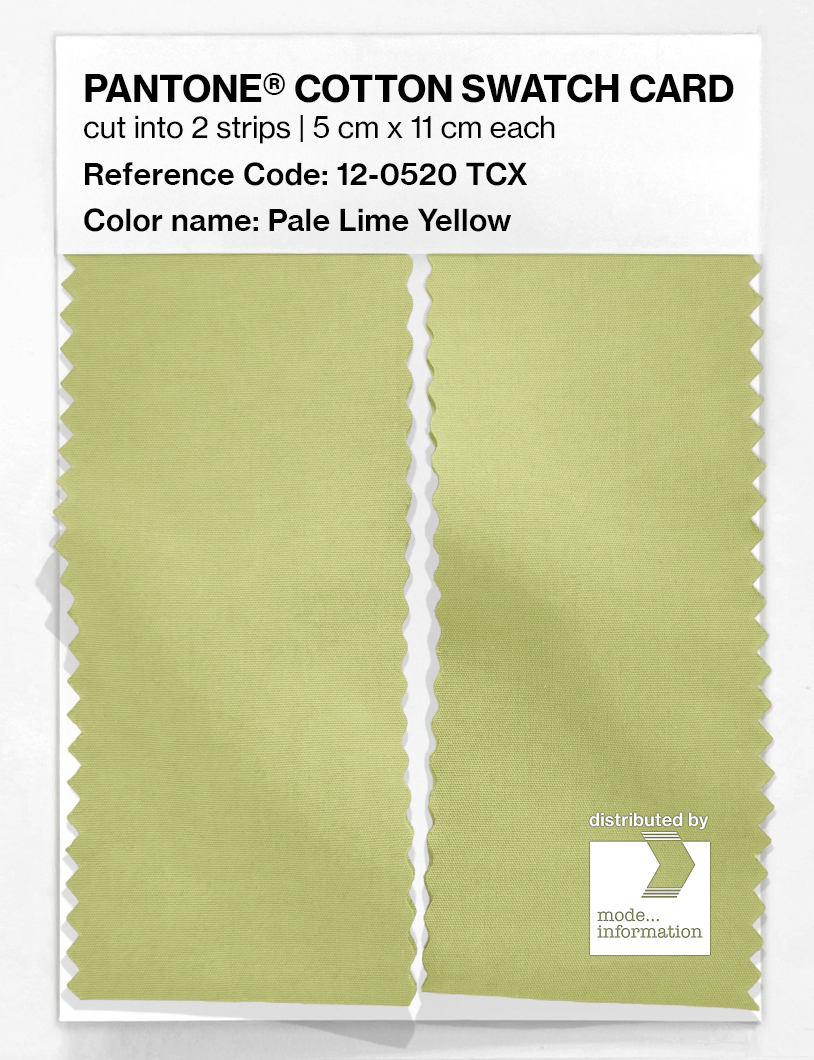 Product image 2 of the product “PANTONE® COTTON SWATCH CARD 12-0520 TCX Pale Lime Yellow ”