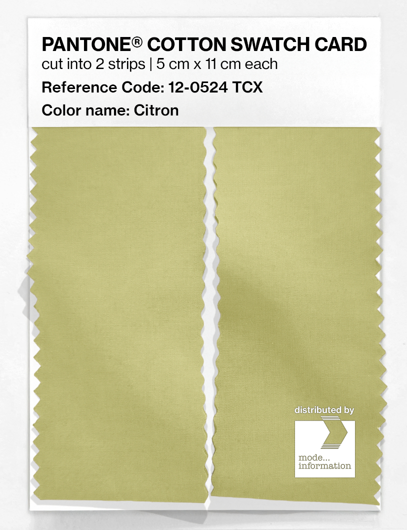 Product image 2 of the product “PANTONE® COTTON SWATCH CARD 12-0524 TCX Citron ”