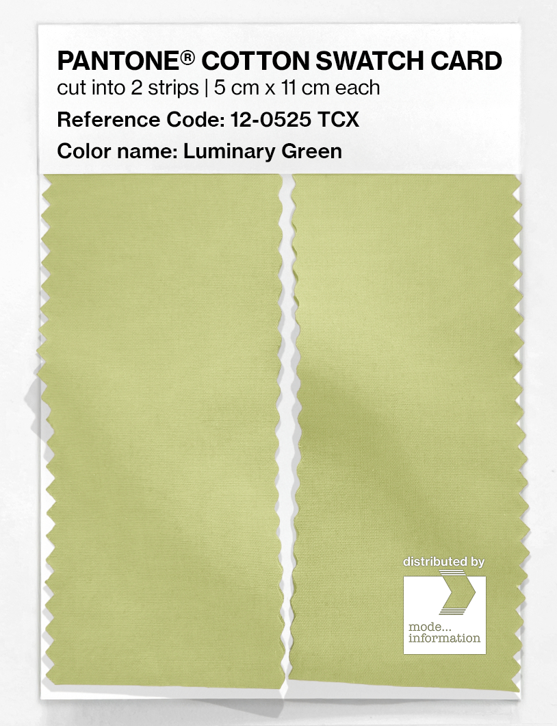 Product image 2 of the product “PANTONE® COTTON SWATCH CARD 12-0525 TCX Luminary Green ”