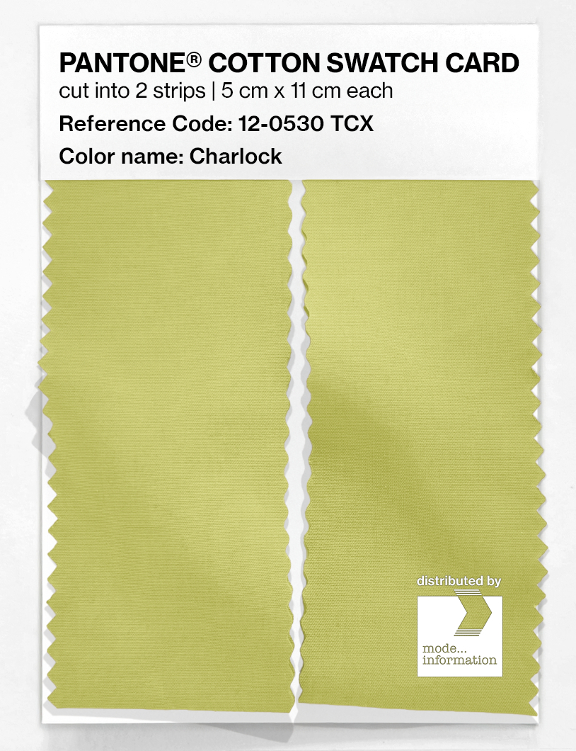 Product image 2 of the product “PANTONE® COTTON SWATCH CARD 12-0530 TCX Charlock ”