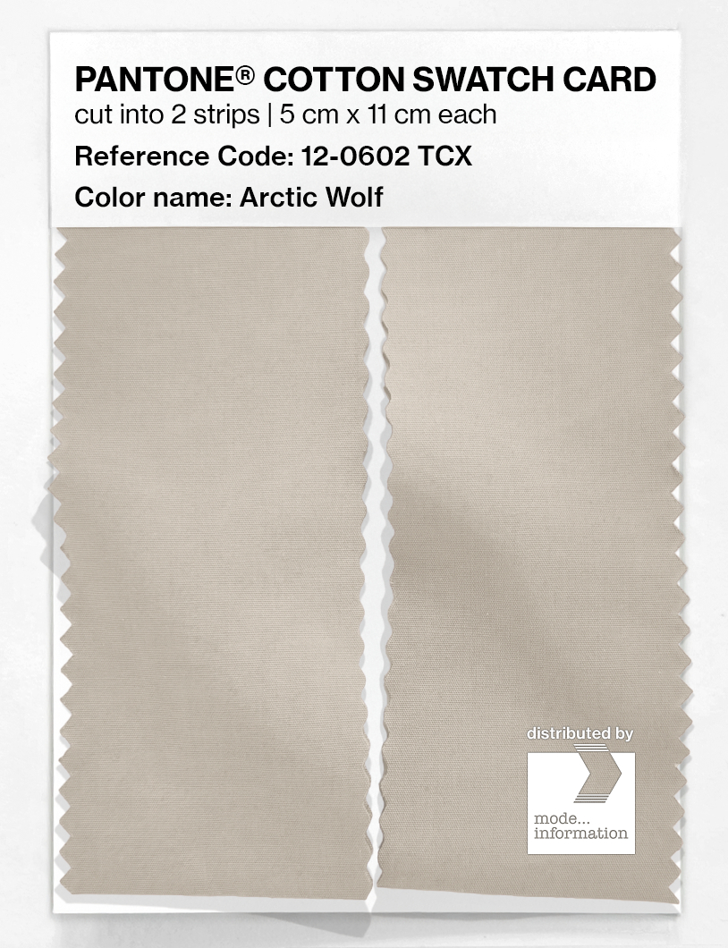 Product image 2 of the product “PANTONE® COTTON SWATCH CARD 12-0602 TCX Arctic Wolf ”