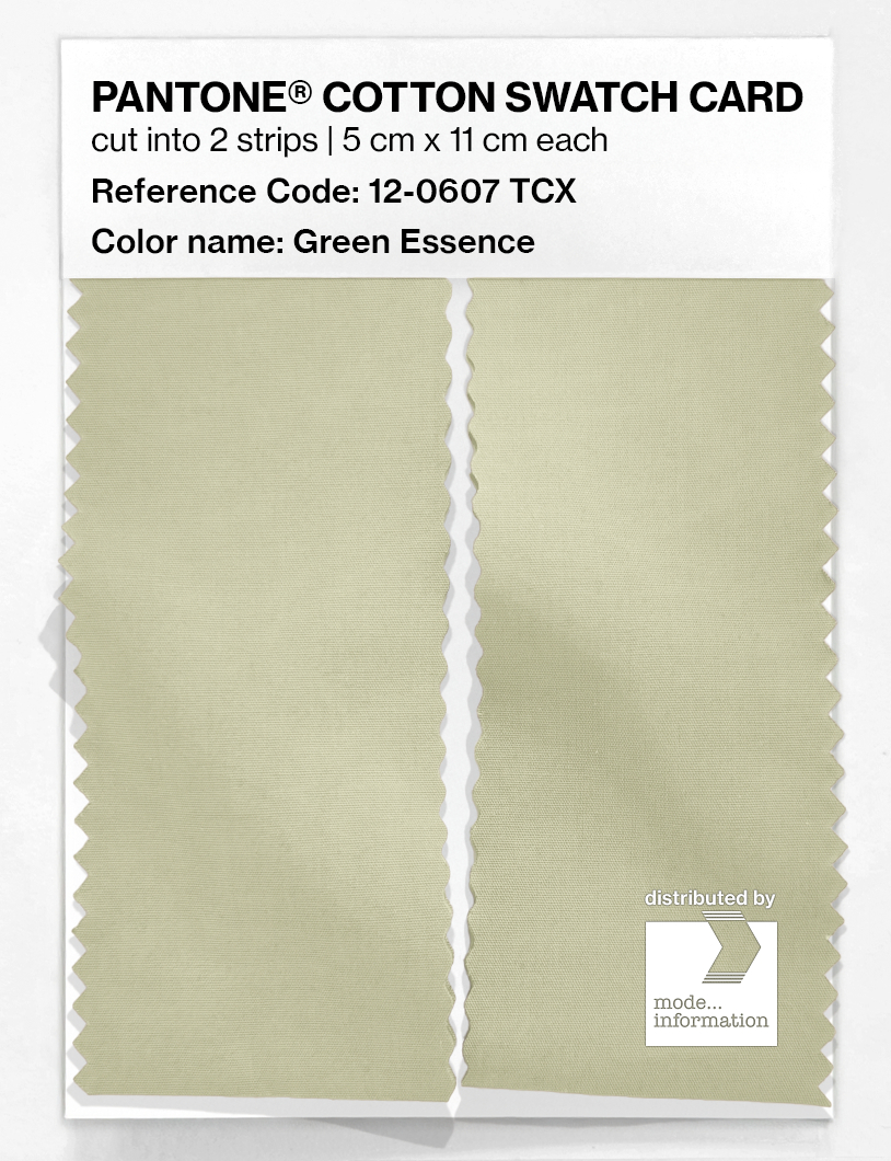 Product image 2 of the product “PANTONE® COTTON SWATCH CARD 12-0607 TCX Green Essence ”