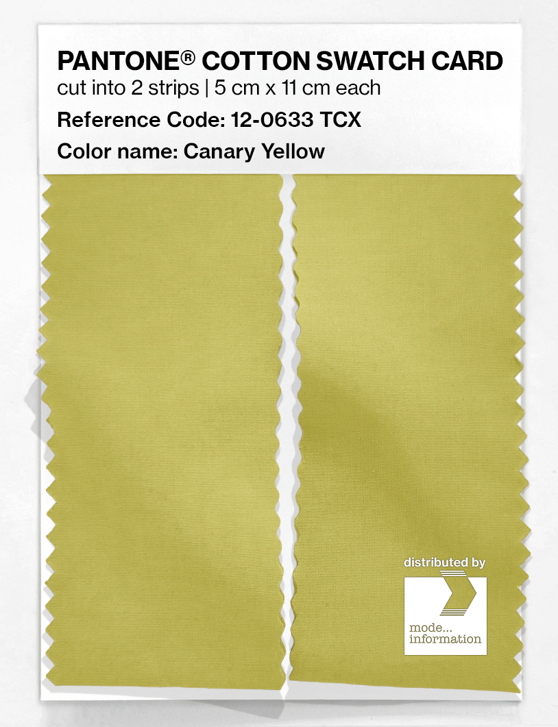 Artikelbild 2 des Artikels “PANTONE® COTTON SWATCH CARD 12-0633 TCX Canary Yellow “