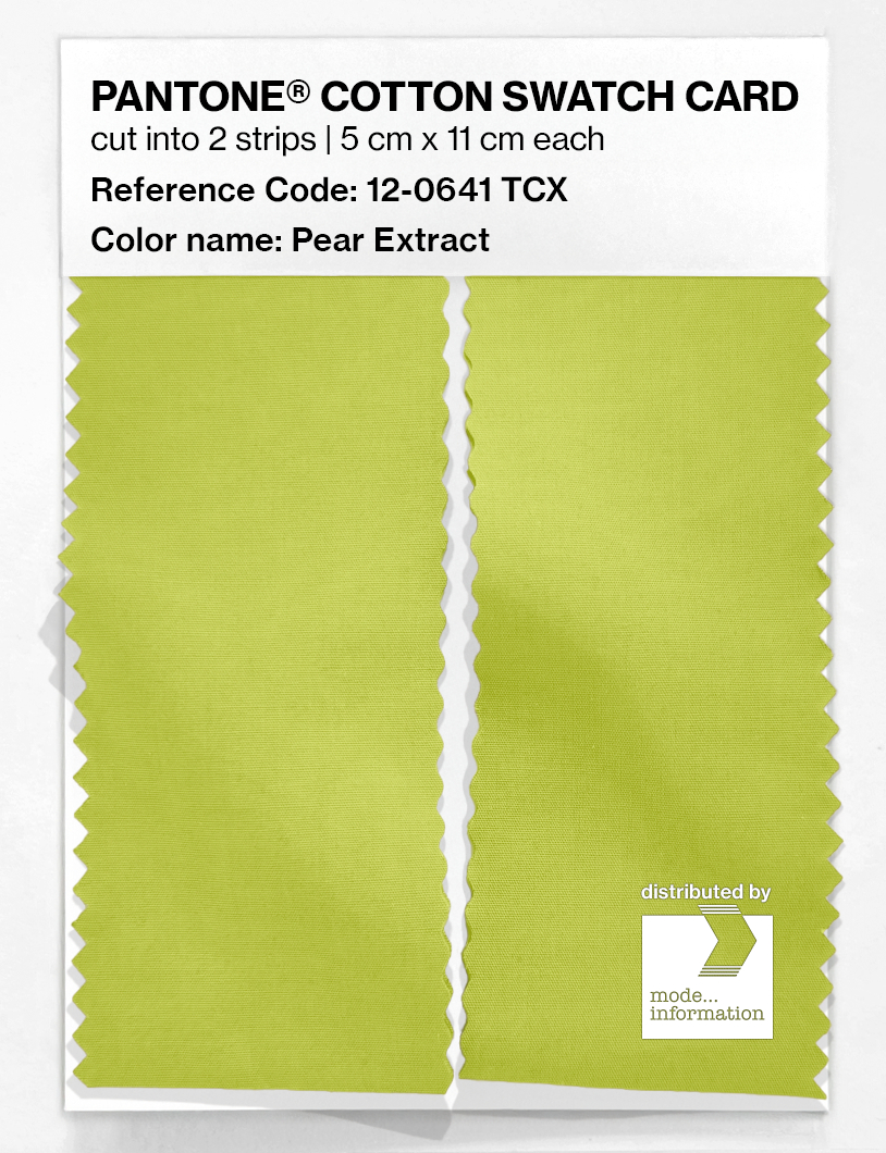 Product image 2 of the product “PANTONE® COTTON SWATCH CARD 12-0641 TCX Pear Extract ”
